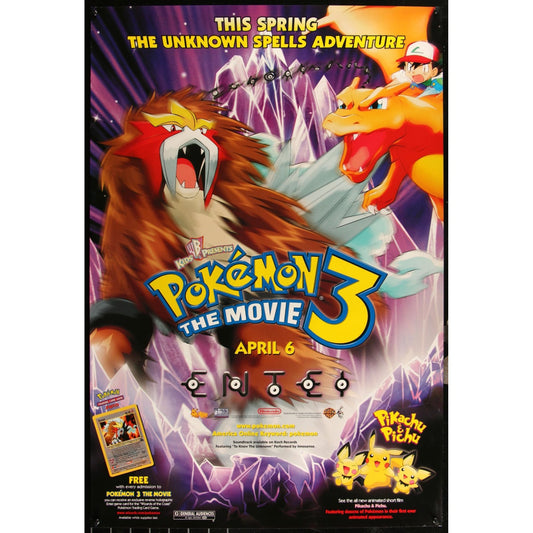 Pokémon 3: the Movie (2000) Original Rolled DS Advance Movie Poster 27x40 EM4-44