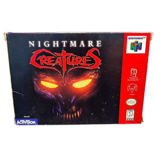 Nightmare Creatures (N64, Activision, 1997) w/ Box & Inserts TESTED WORKING