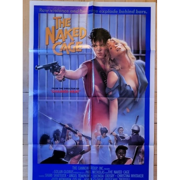 The Naked Cage (1986) Original Movie Poster Folded 27x41 Linda Blair