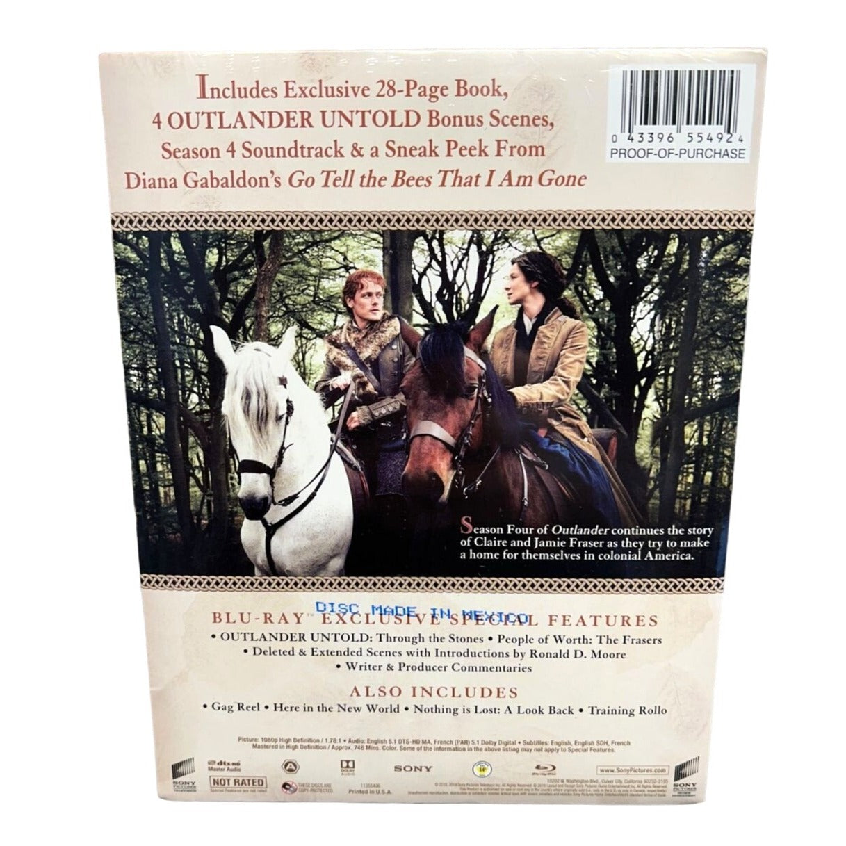 Outlander Season 4 Limited Collector’s Edition BluRay Sony Pictures