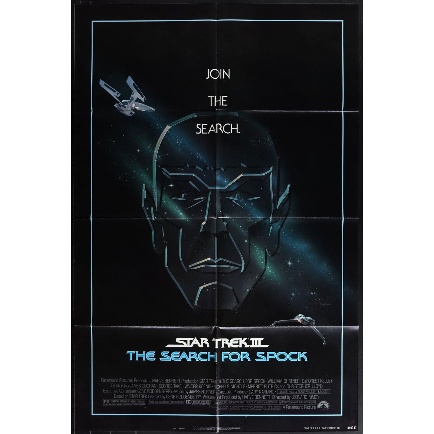 Star Trek III: The Search for Spock (1984) Orig Movie Poster 27x41 Folded EM4-86