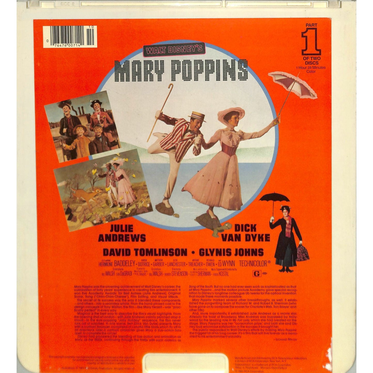 Mary Poppins (1964) Vintage Double CED Videodisc