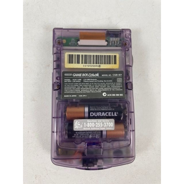 Nintendo Game Boy Color (Atomic Purple, 1998) With Carrying Case, Tested Working