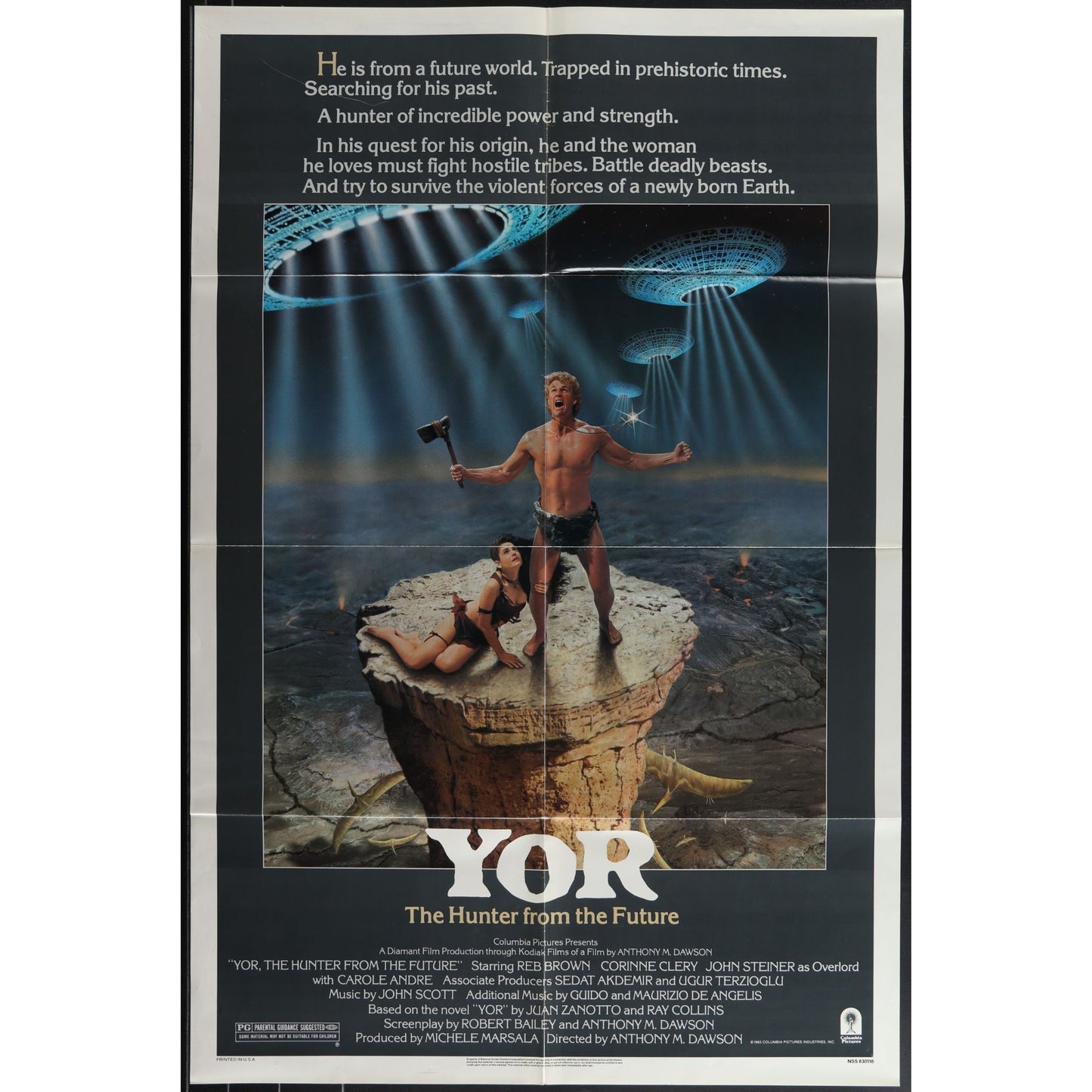 Yor: The Hunter from the Future (1983) Original Movie Poster Fold 27x41 EM4-164