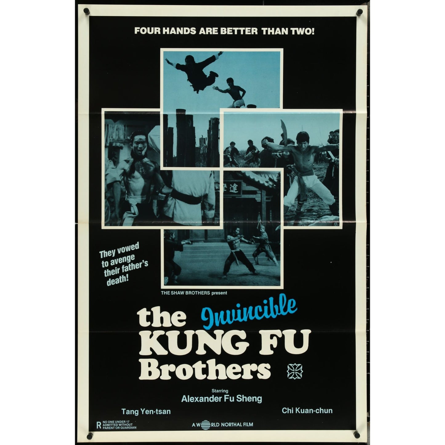 Lot of 32 Tri-Folded Kung-Fu One-Sheet Original Movie Posters 70s & 80s EM2A12