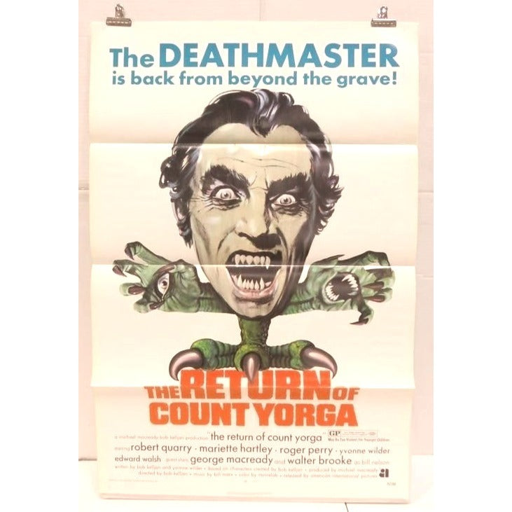 The Return of Count Yorga (1971) Orig. Movie Poster Folded 27x41 Robert Quarry