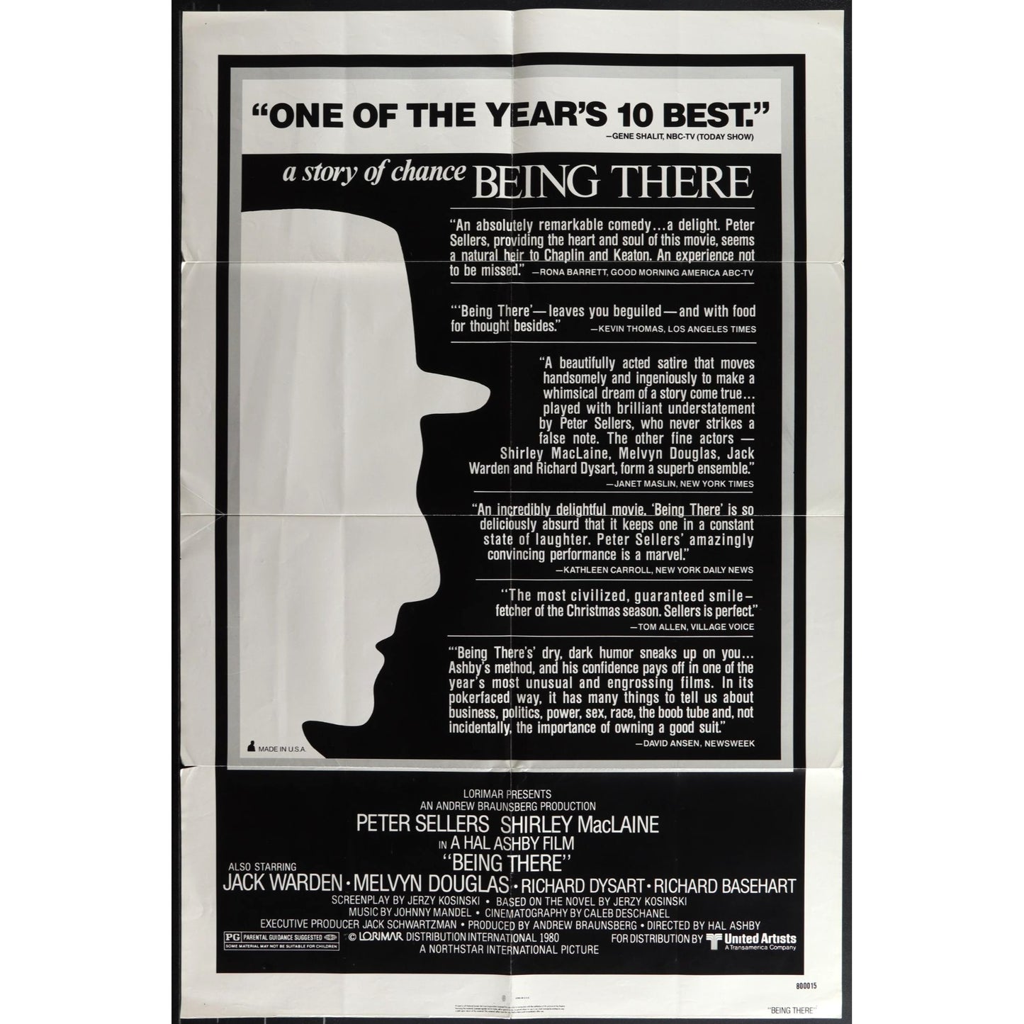 Being There (1979) Original Movie Poster Folded 27x41