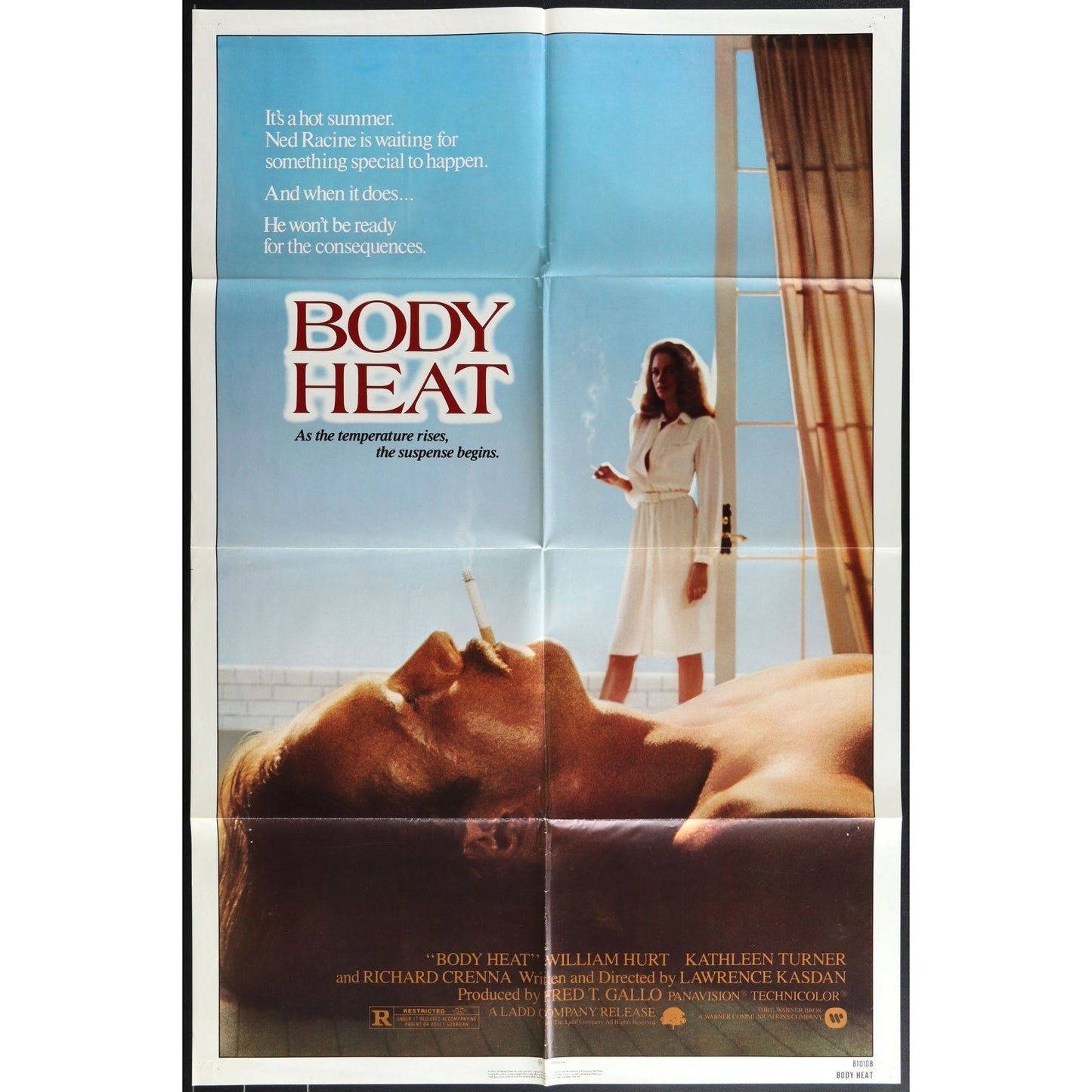 Body Heat (1981) Original Movie Poster 27x41 Folded