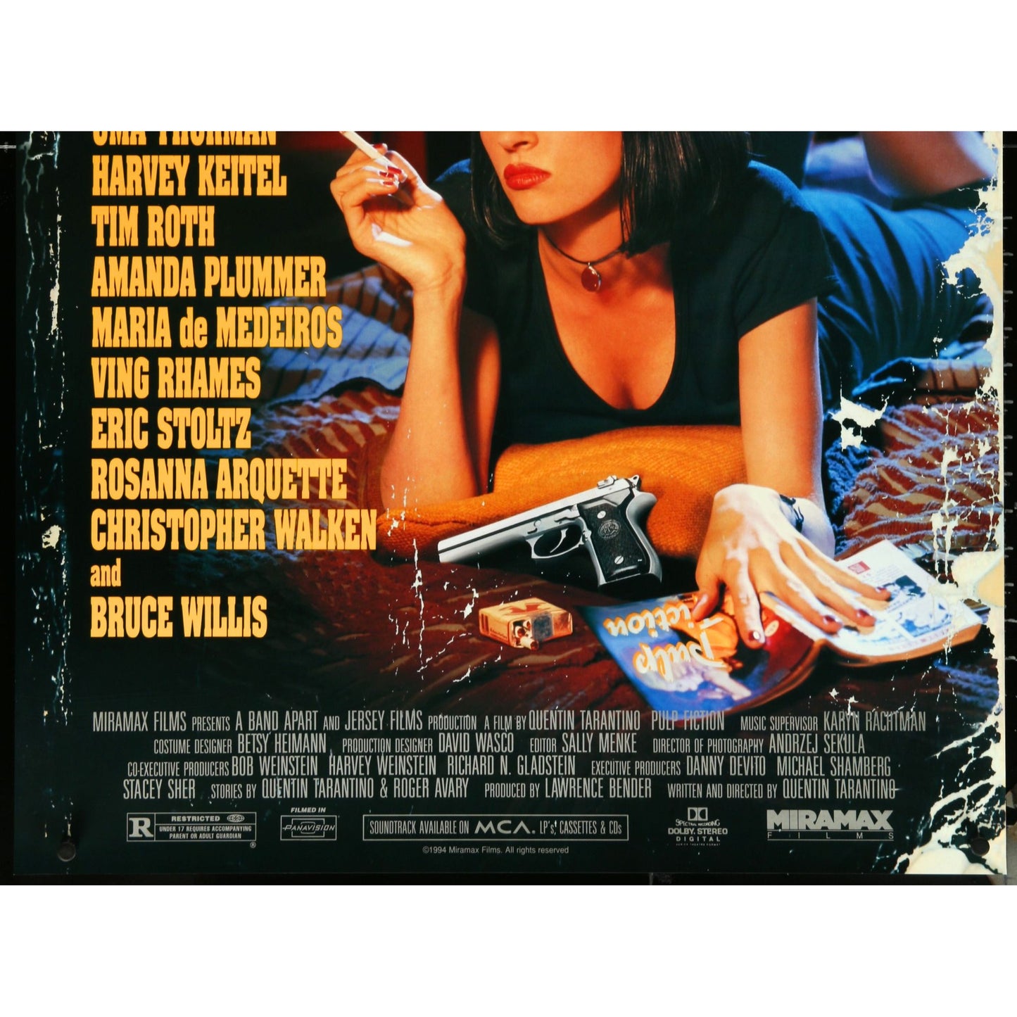 PULP FICTION (1994) Original Rolled SS Theatrical One-Sheet Movie Poster 27x40