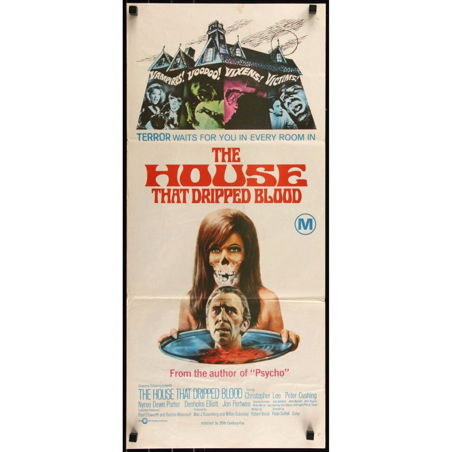 HOUSE THAT DRIPPED BLOOD Original Theatrical Folded Movie Poster 13 1/2" x 30"