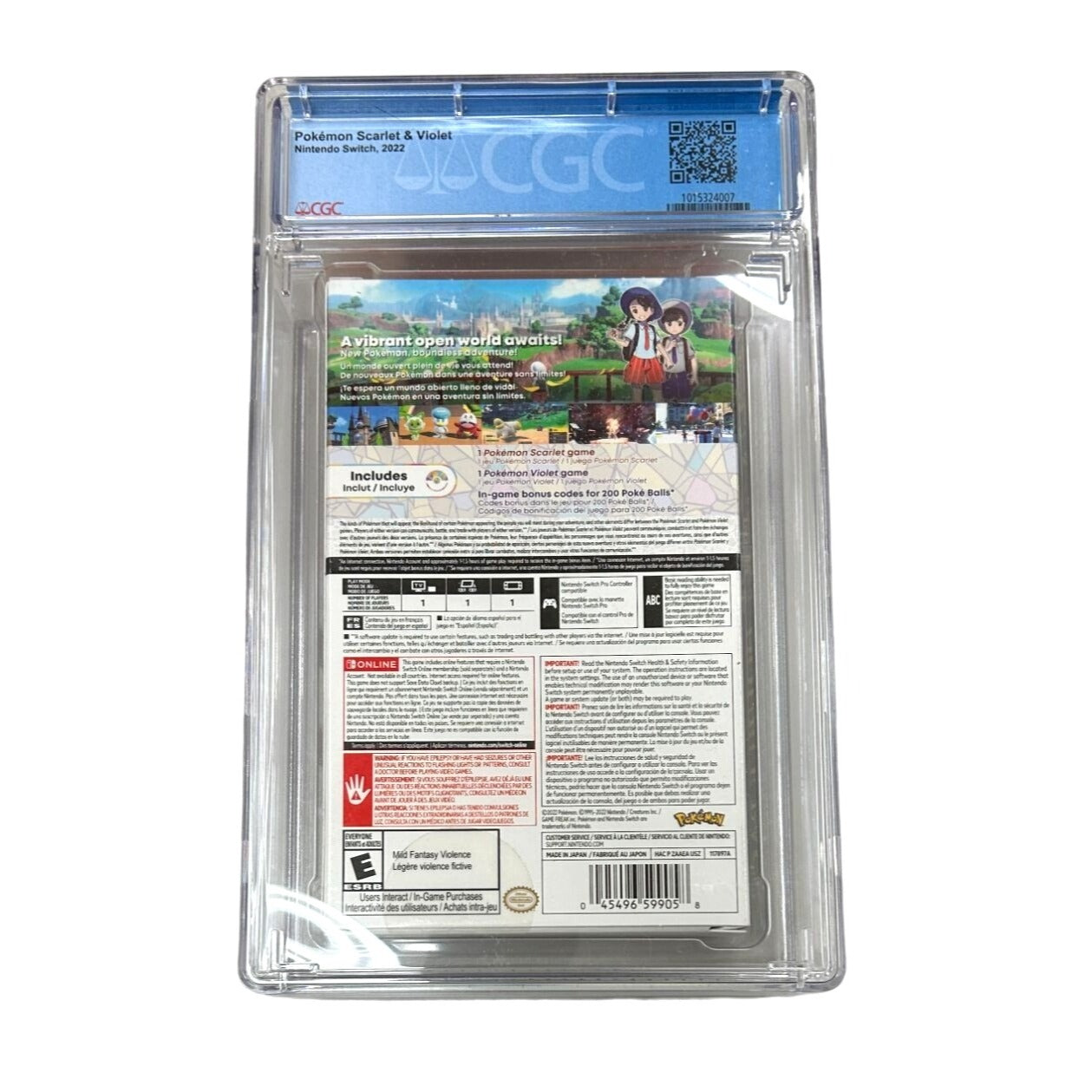 Pokémon Scarlet & Violet Nintendo Switch 2022 CGC Graded 9.8 Sealed A++ Pokemon