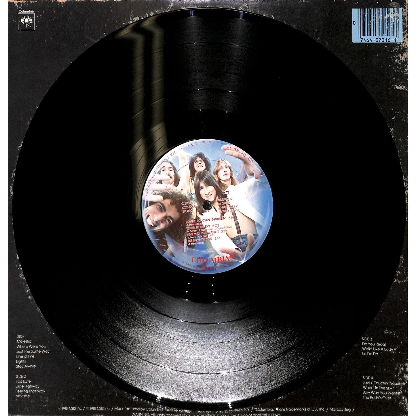 Journey - Captured 2LP Vinyl Record KC2 37016