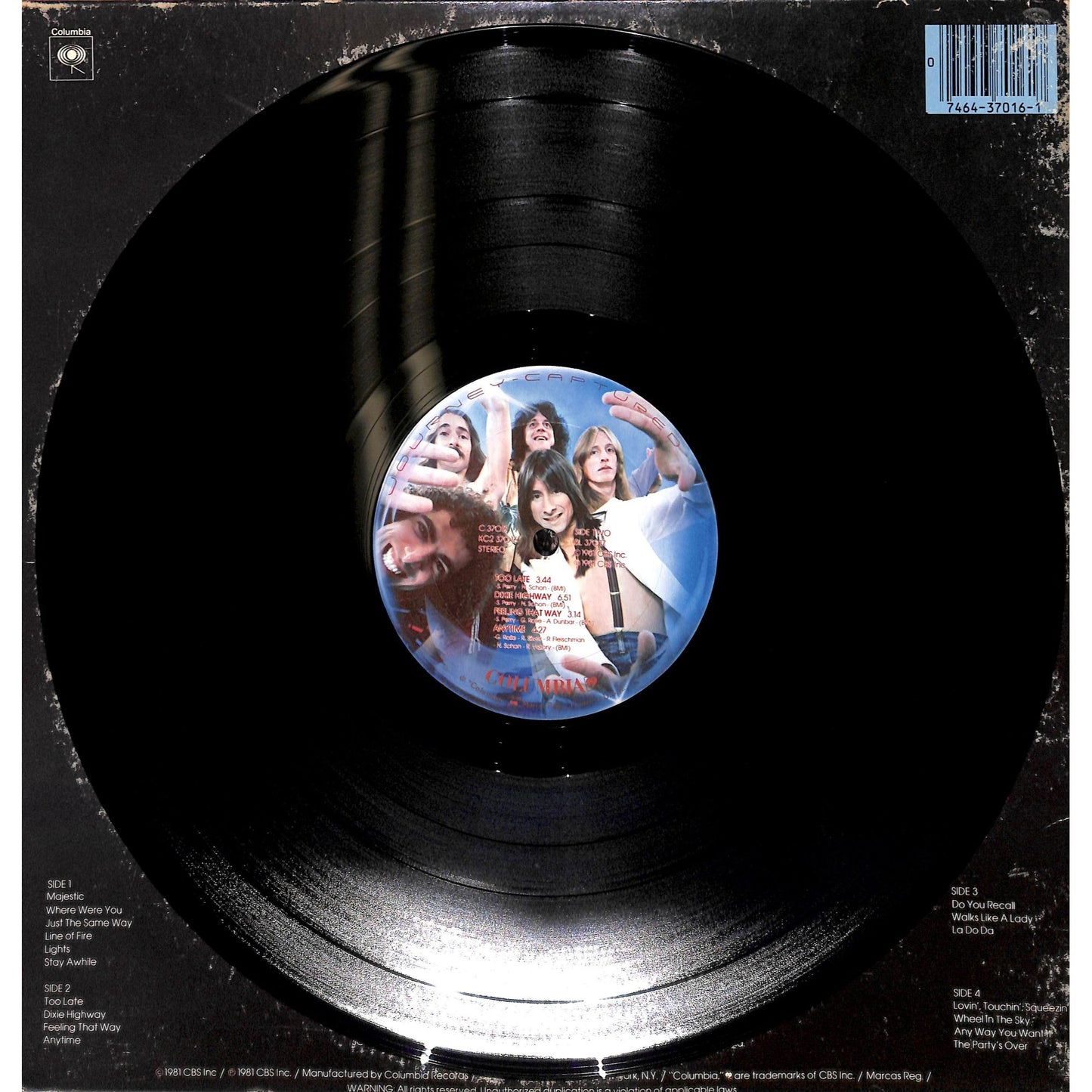 Journey - Captured 2LP Vinyl Record KC2 37016