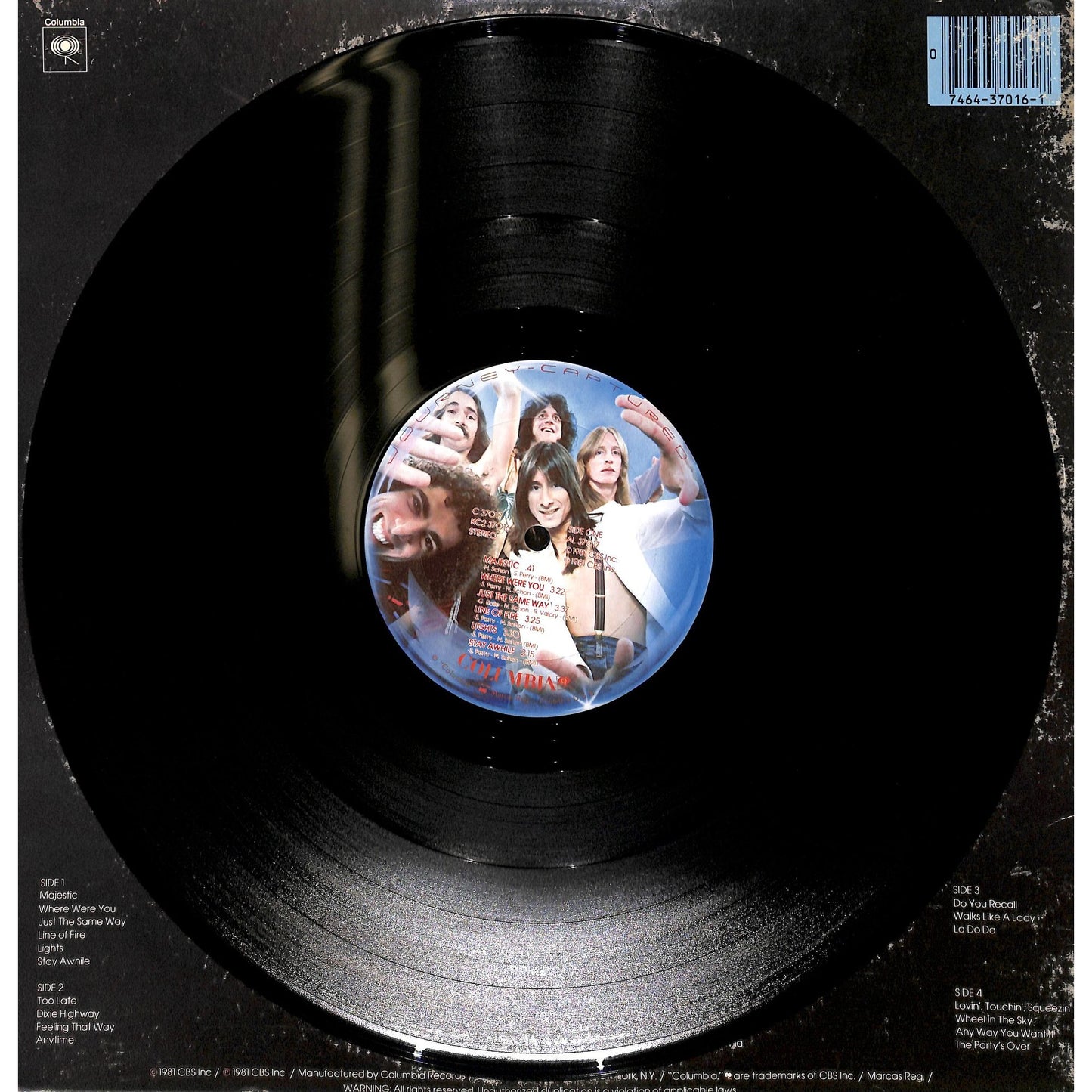 Journey - Captured 2LP Vinyl Record KC2 37016