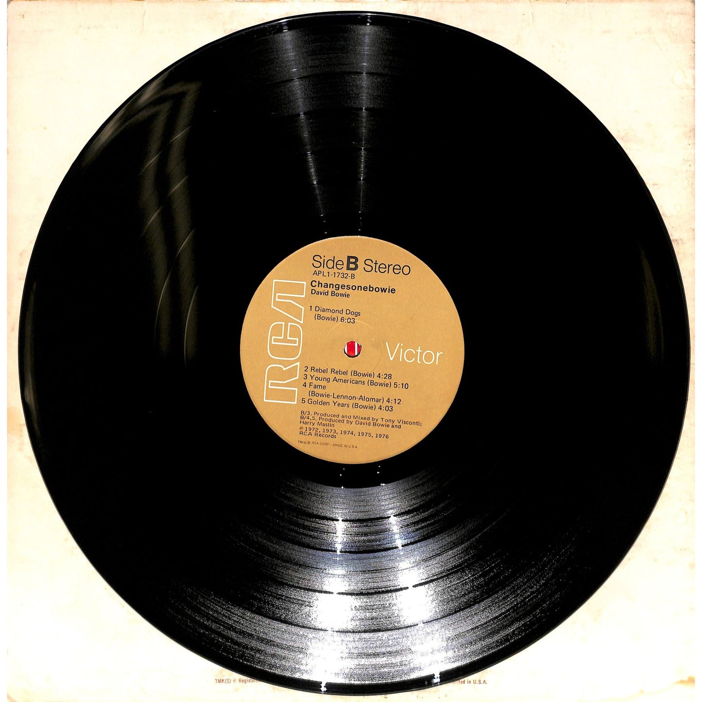 David Bowie - ChangesOneBowie Vinyl Record APL1-1732