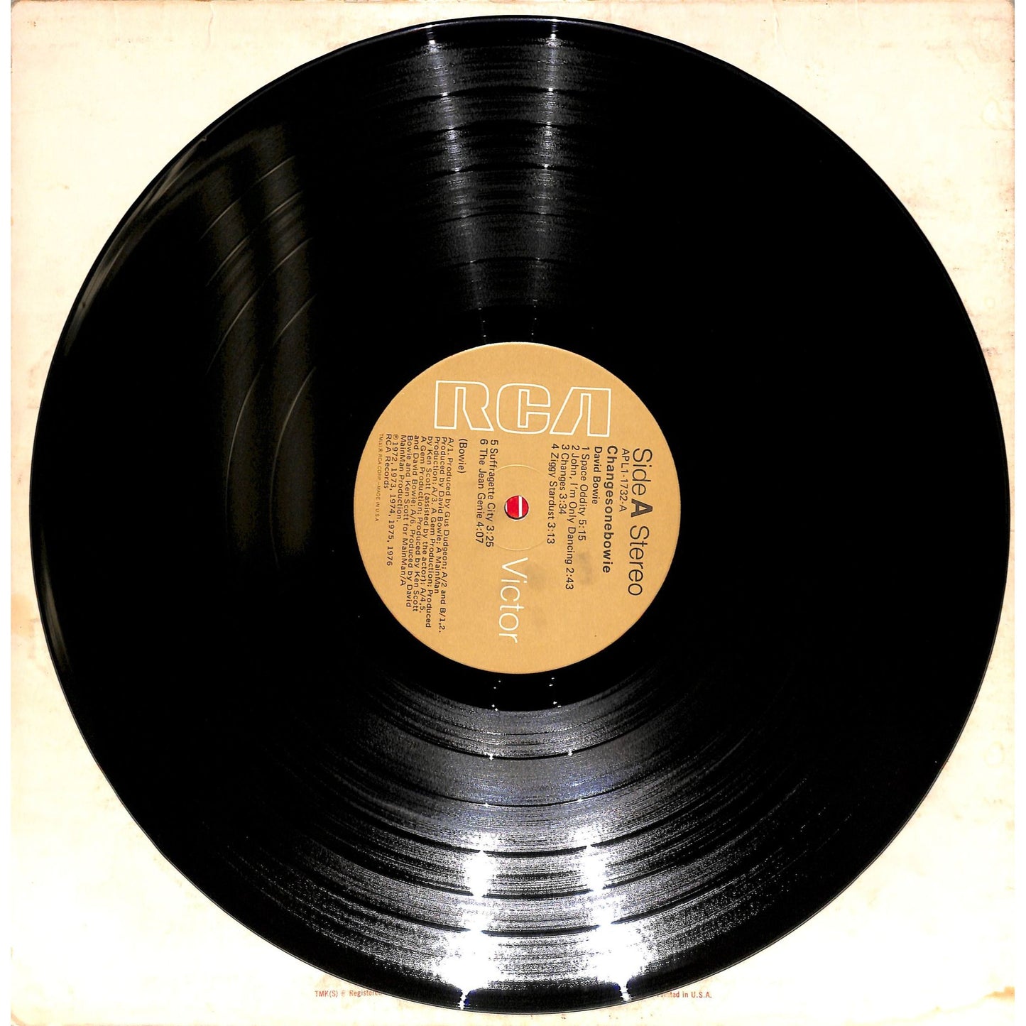 David Bowie - ChangesOneBowie Vinyl Record APL1-1732