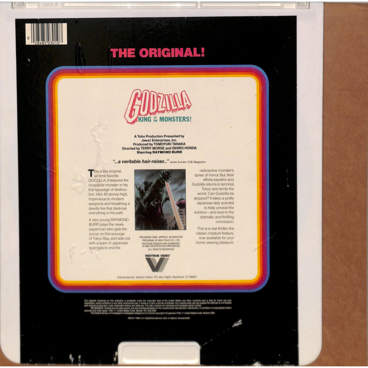 Godzilla: King Of The Monsters (1956) CED RCA SelectaVision TESTED WORKING