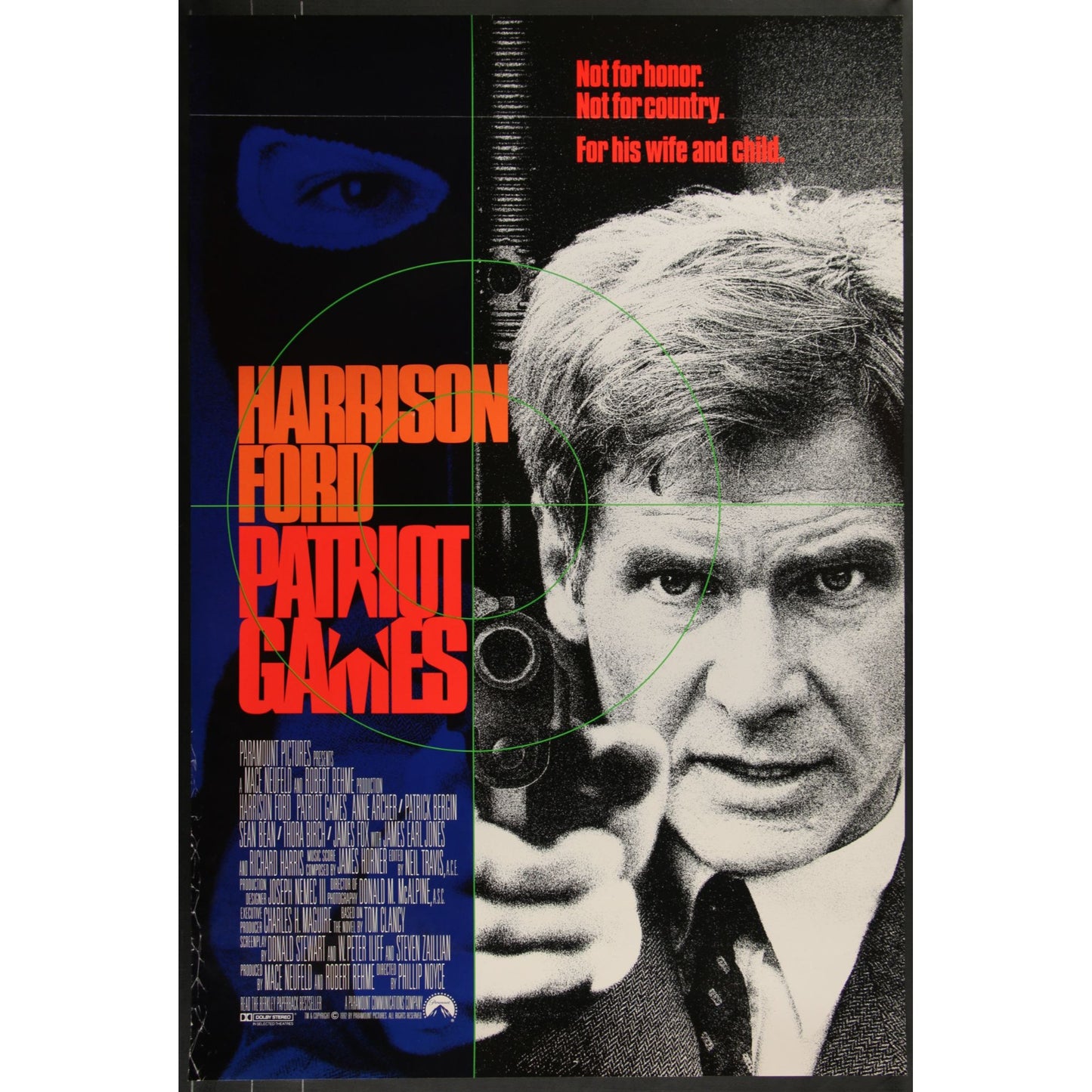 Patriot Games (1992) Original Movie Poster Rolled 27x40
