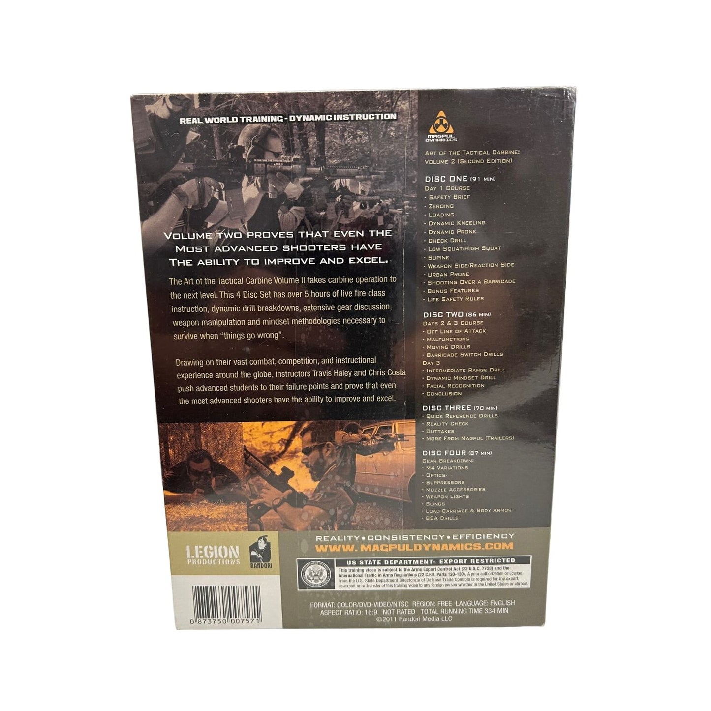 Magpul Dynamics: The Art Of The Tactical Carbine Vol. II 2nd Ed - 4 DVD Set NEW