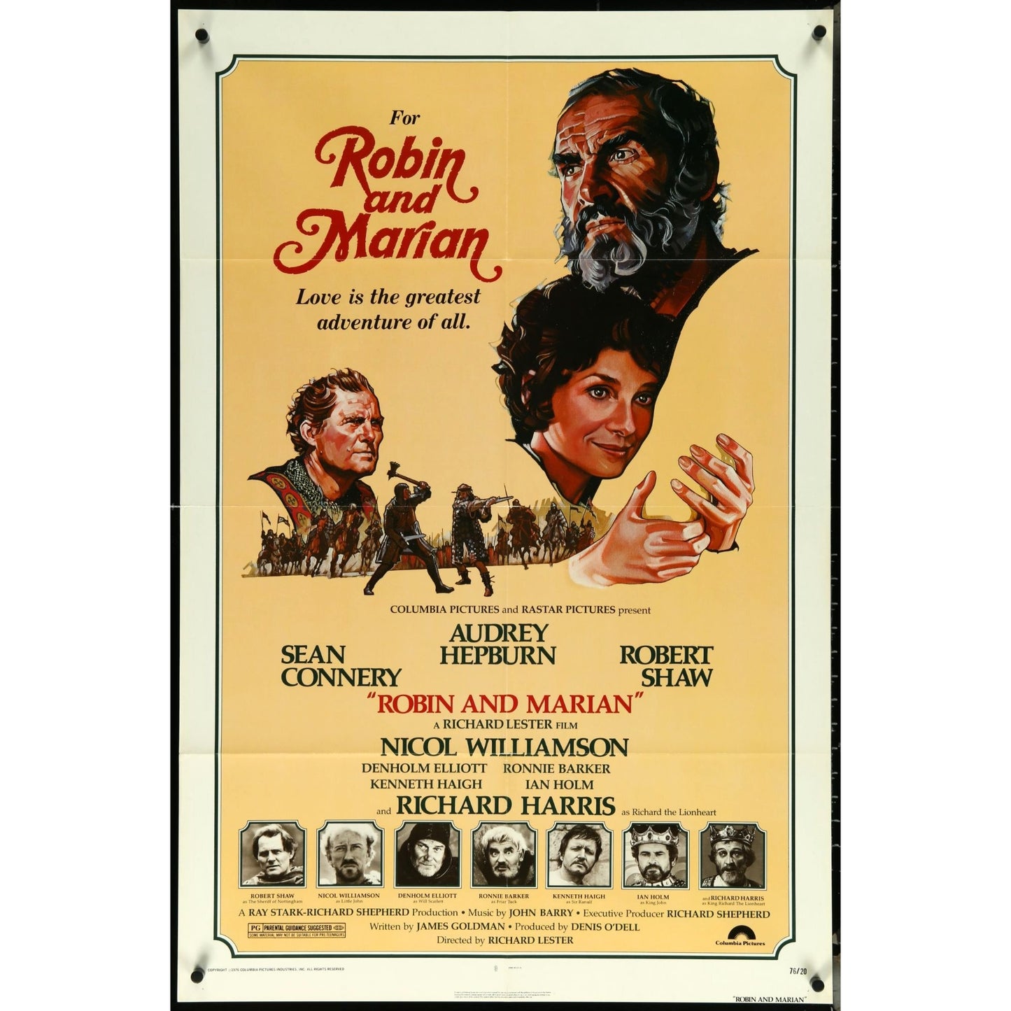 Robin and Marian (1976) Original Folded Movie Poster 27x41 Connery EM4-115