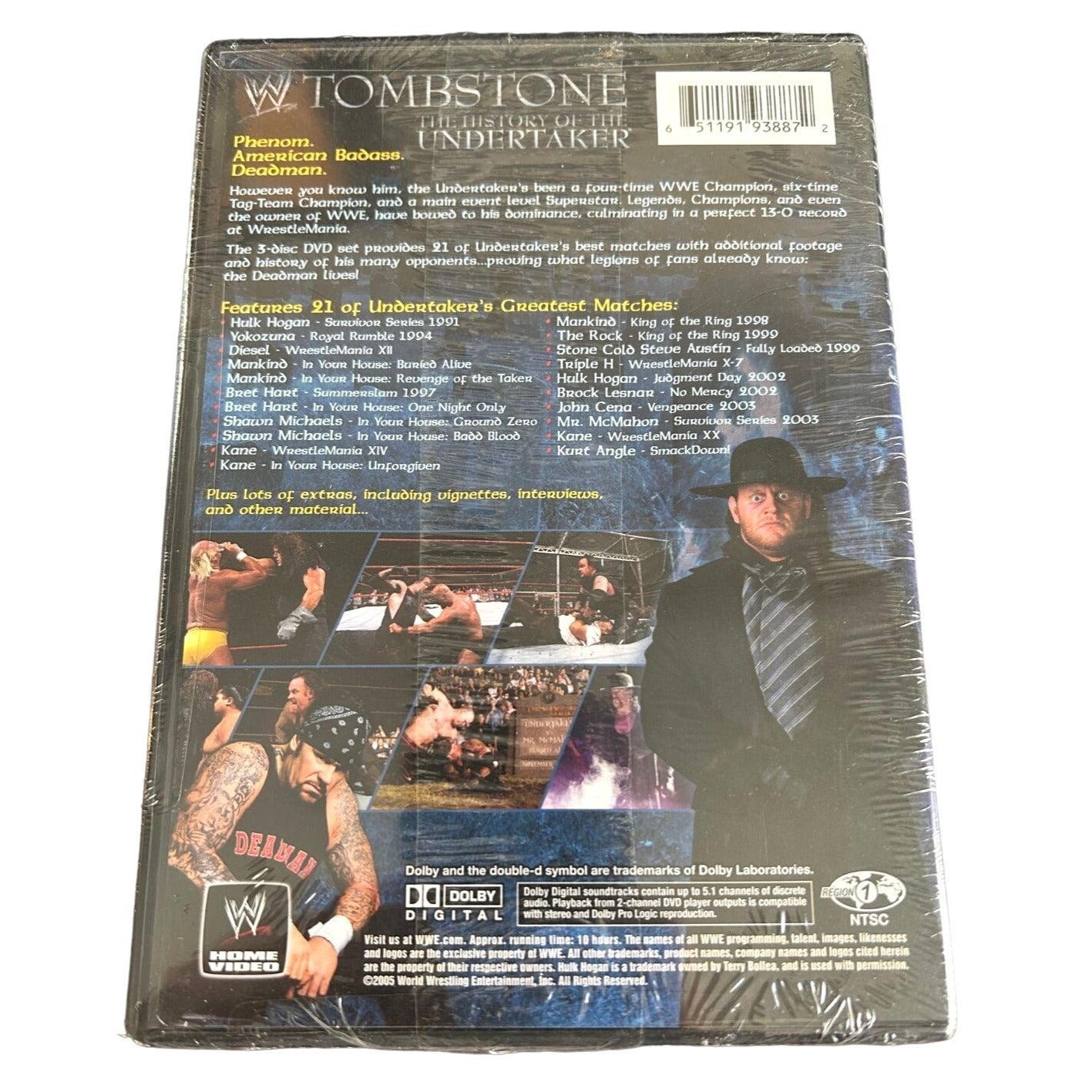 WWE Tombstone: The History of the Undertaker (DVD, 2005, 3-Disc Set) New