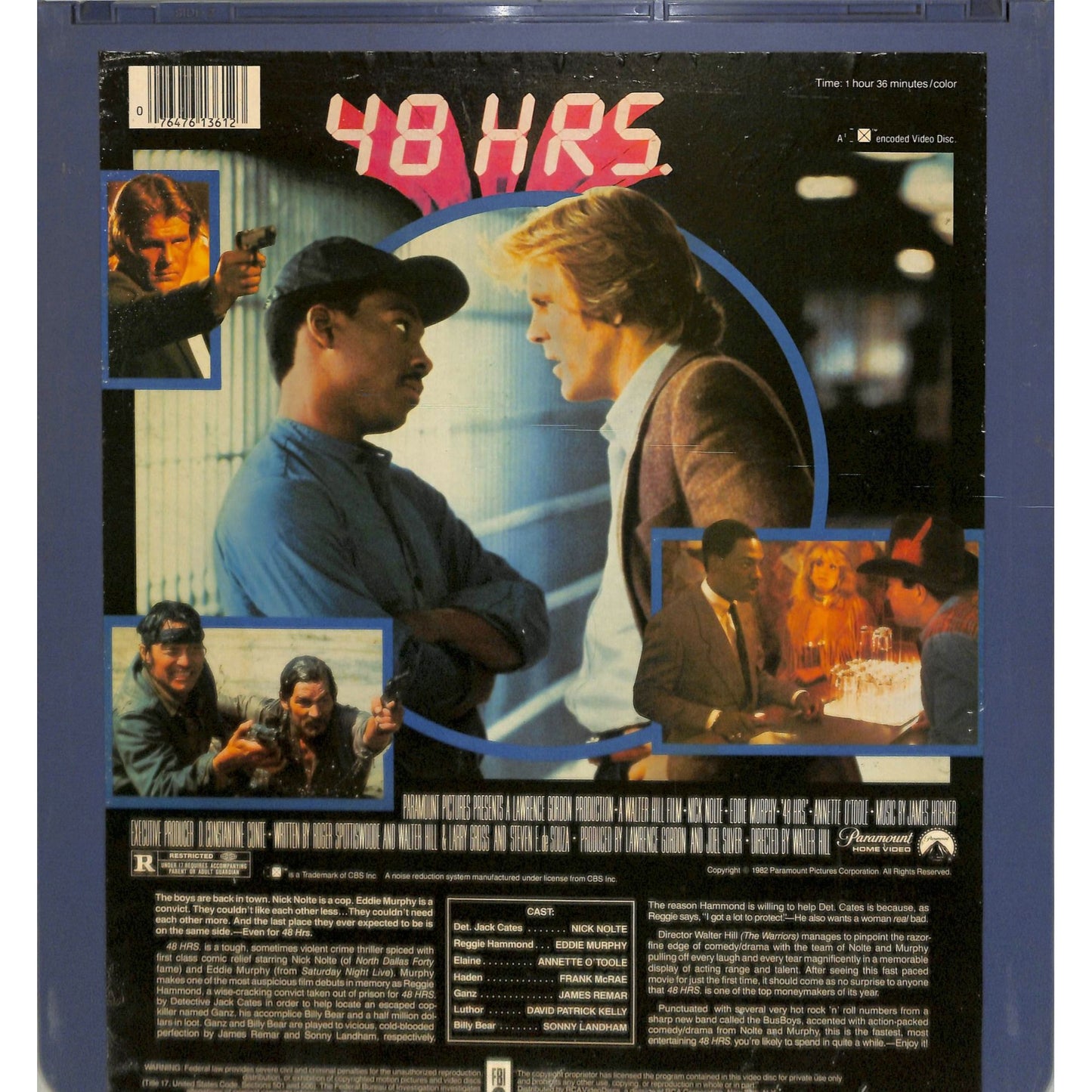 48 Hrs. (1982) Vintage CED Videodisc