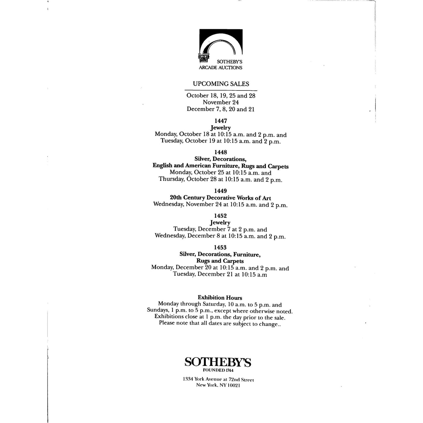 Sotheby's Contemporary Art Auction Catalog September 29, 1993
