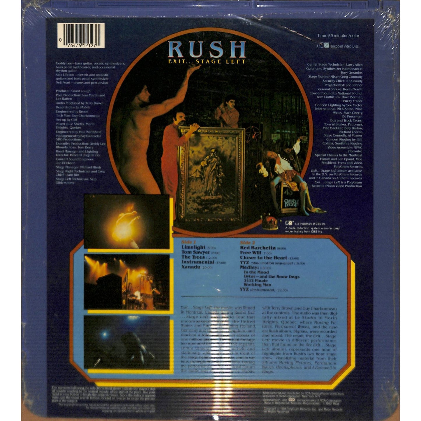 Rush: Exit... Stage Left (1981) Vintage CED Videodisc TESTED Partially Sealed