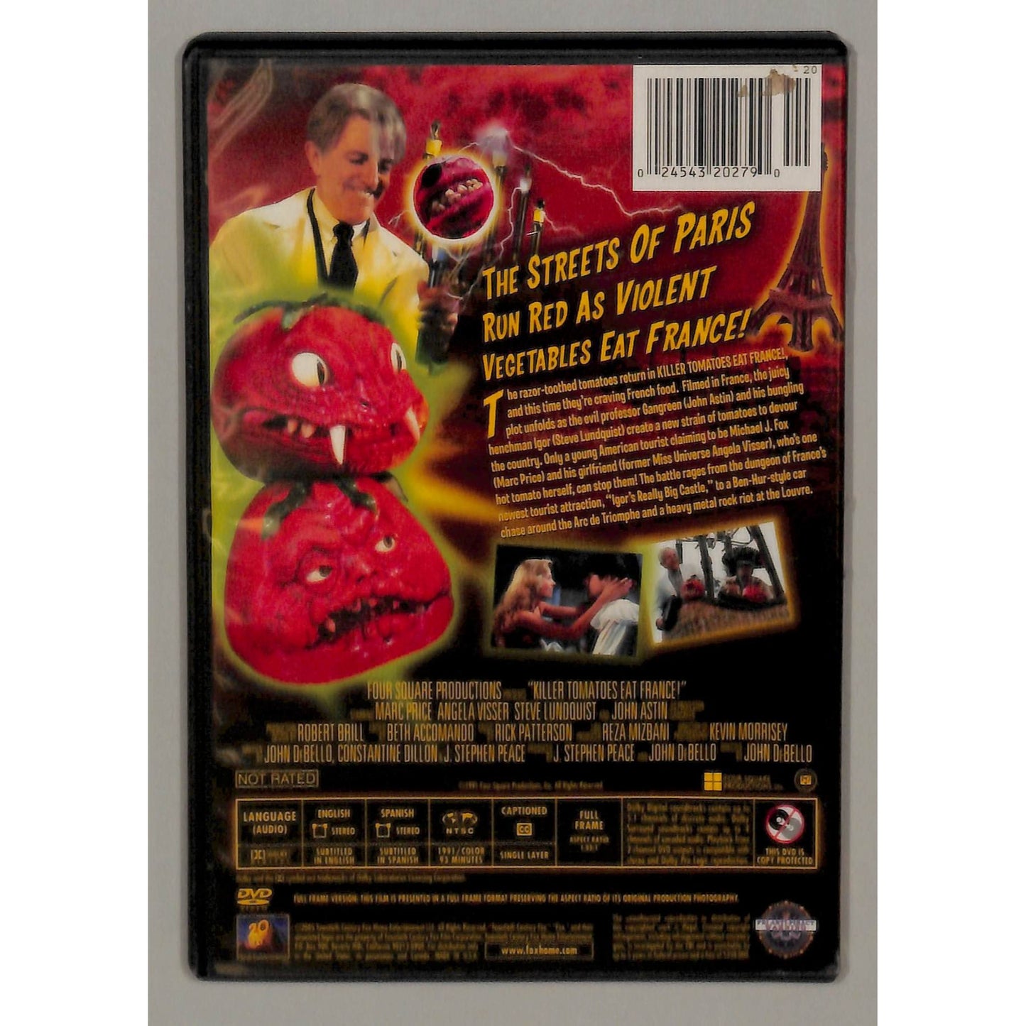Killer Tomatoes Eat France! (1992) DVD G Condition