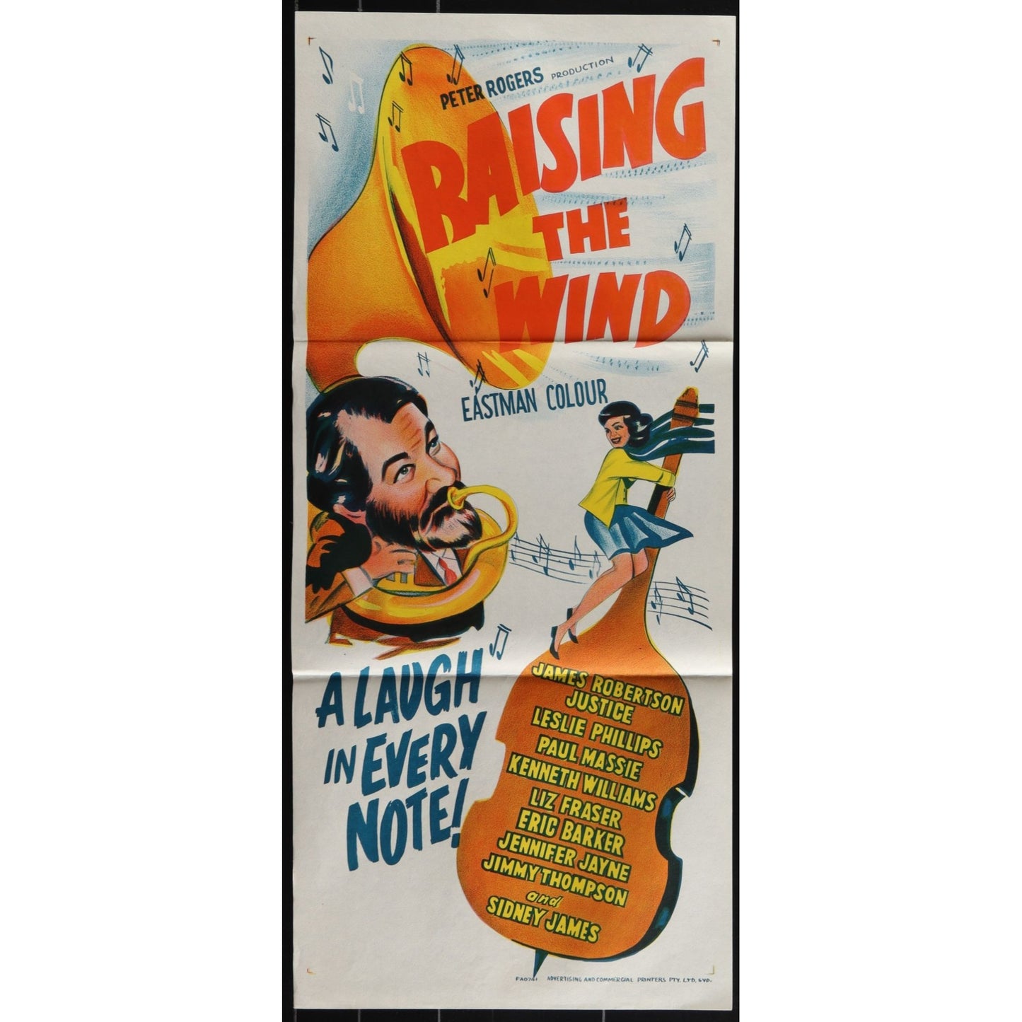 Roommates (1961) Original Australian Daybill Movie Poster Folded 13x30