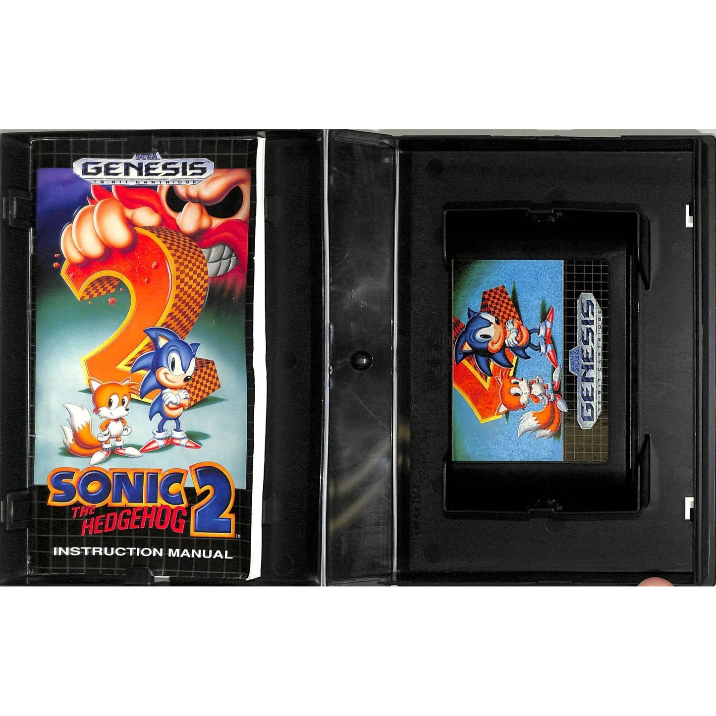 Sonic the Hedgehog 2 (1992) Sega Genesis Cartridge Complete in Case