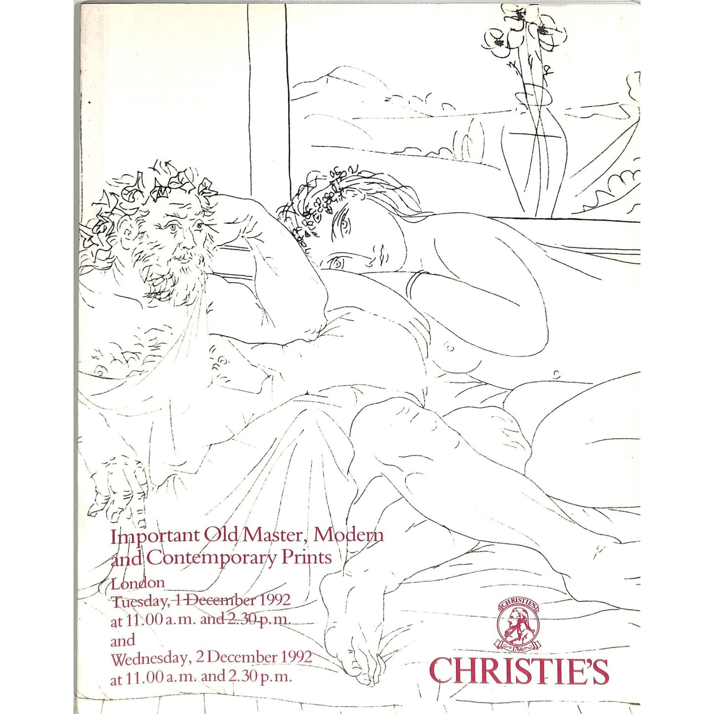 Christie's Modern and Contemporary Prints Dec 1, 1992 & Dec 2, 1992