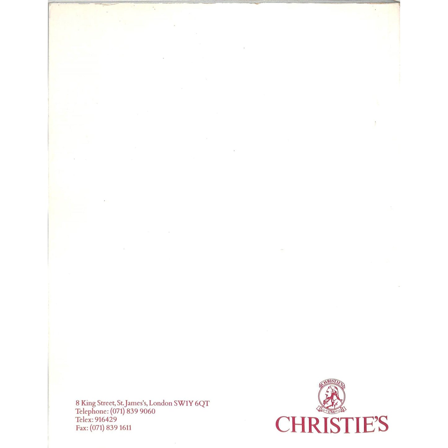 Christie's Modern and Contemporary Prints Dec 1, 1992 & Dec 2, 1992