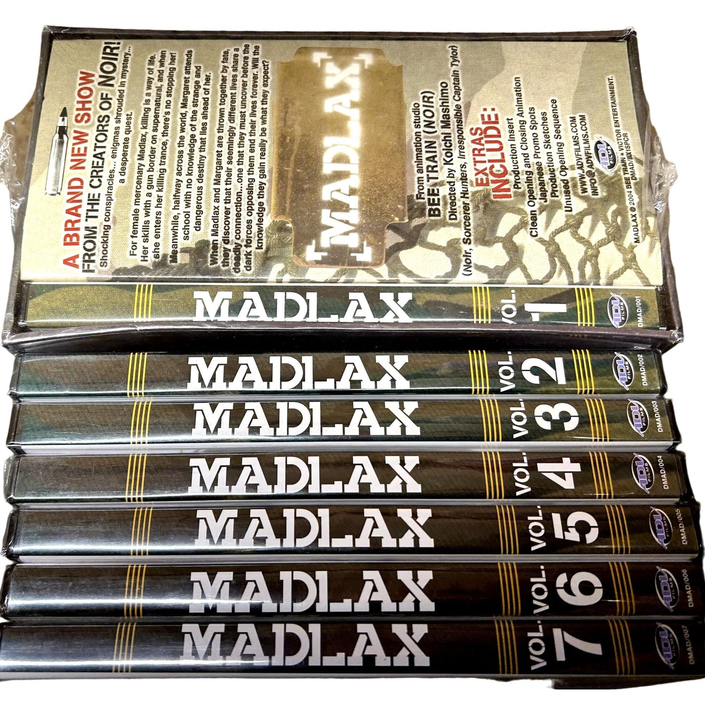 Madlax (2004) Complete DVD Series Volume 1-7 BRAND NEW SEALED Incl. Starter Box