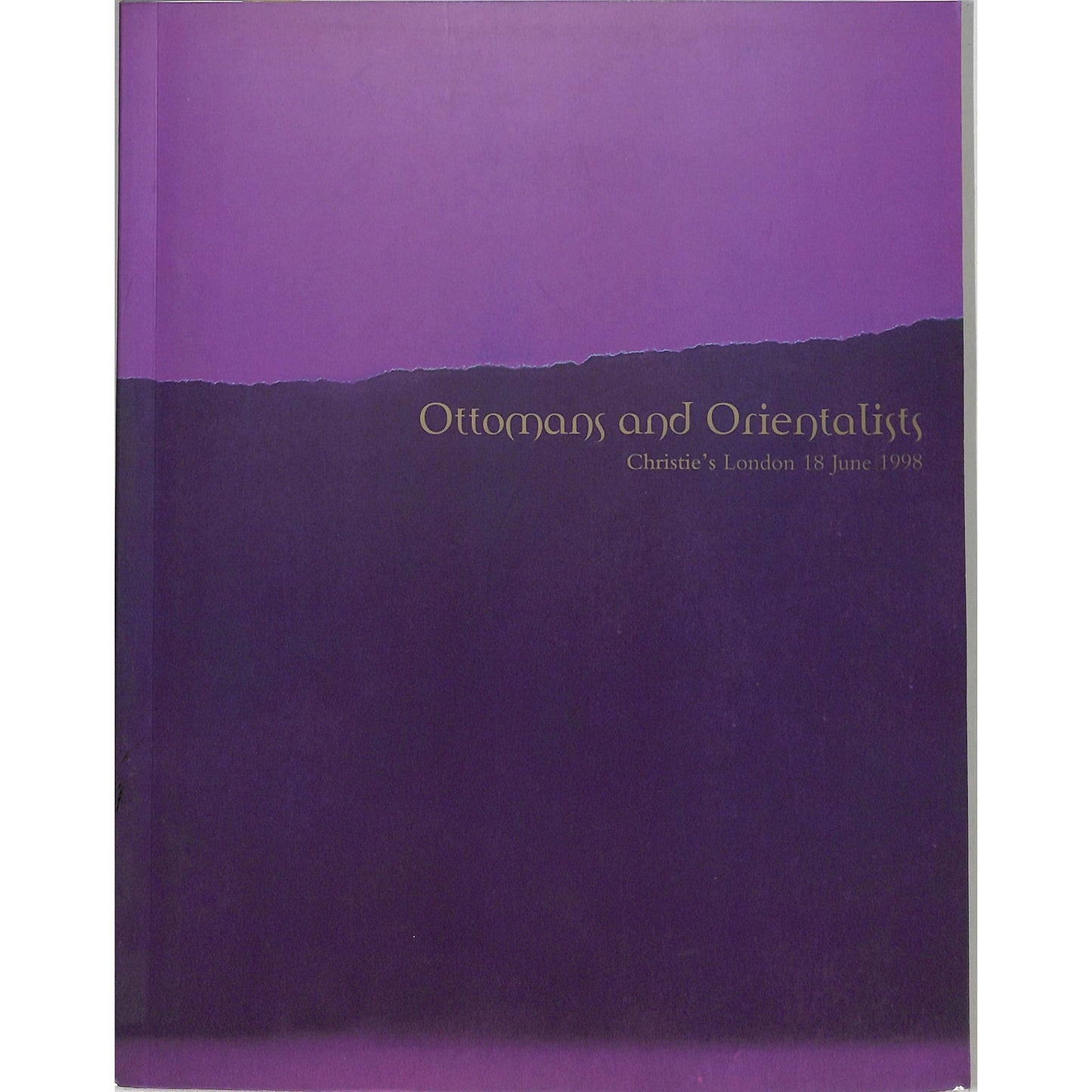 Christie's Ottomans and Orientals Auction Catalog June 18, 1998