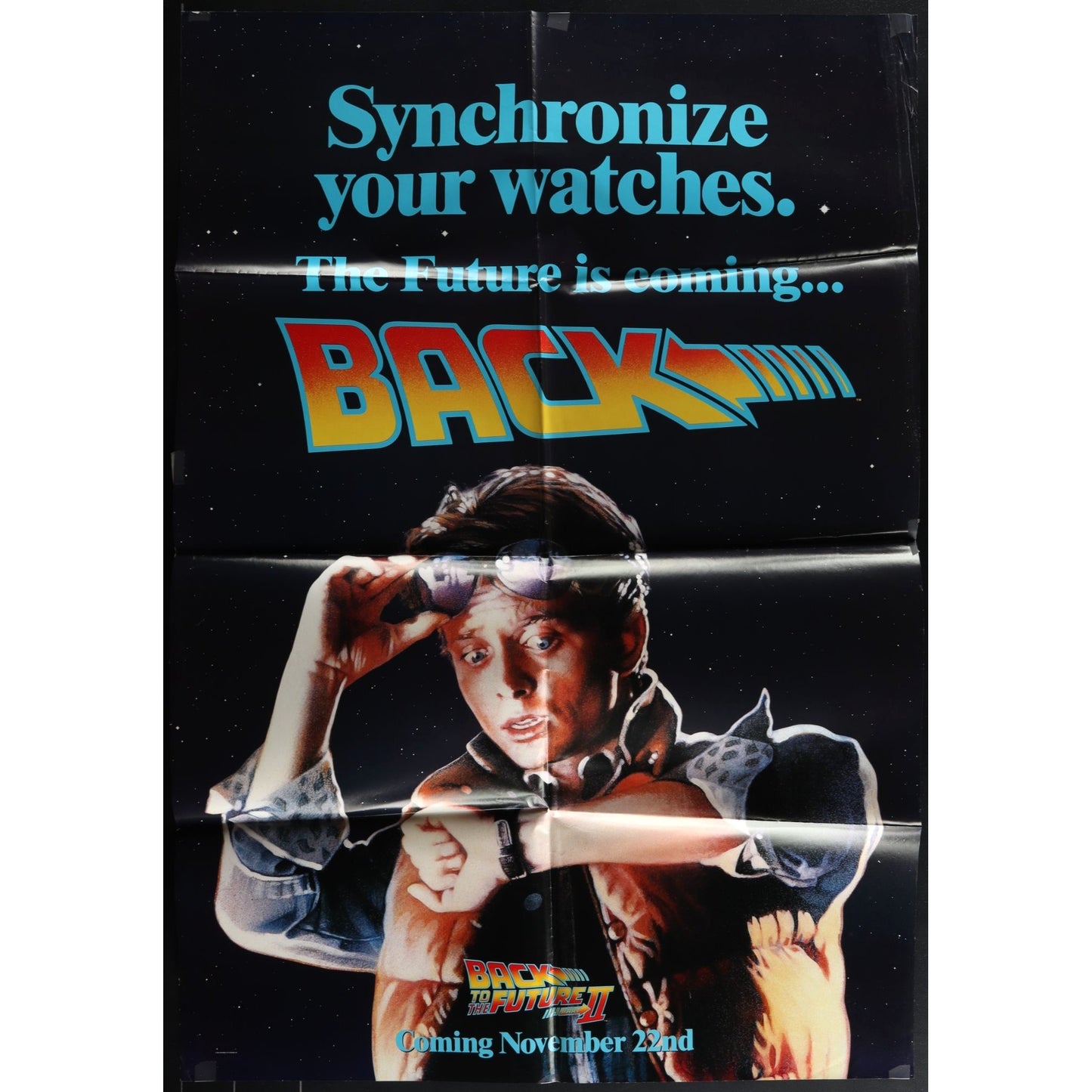 Back to the Future Part II (1989) Original Movie Poster Folded 27x41 EM8-450