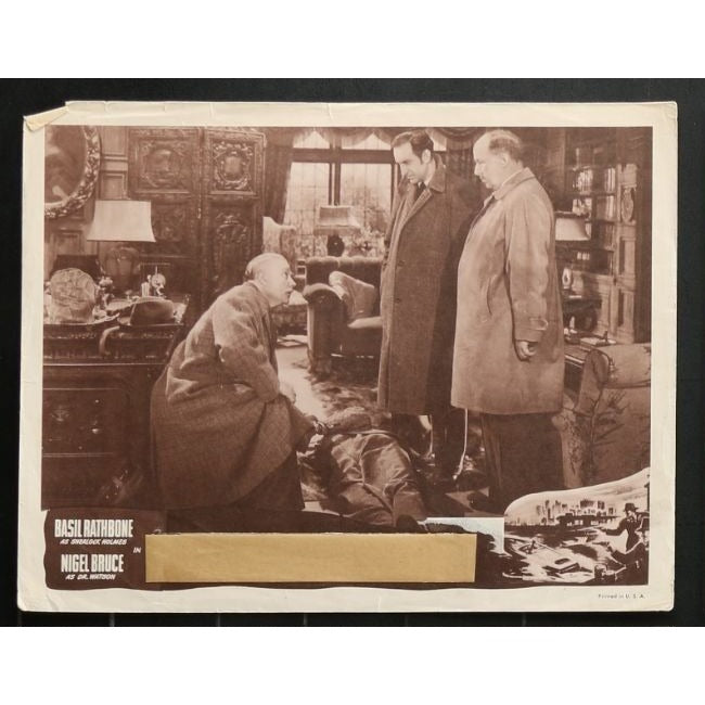 Sherlock Holmes and the Secret Weapon (1942) Original Lobby Card Movie Poster