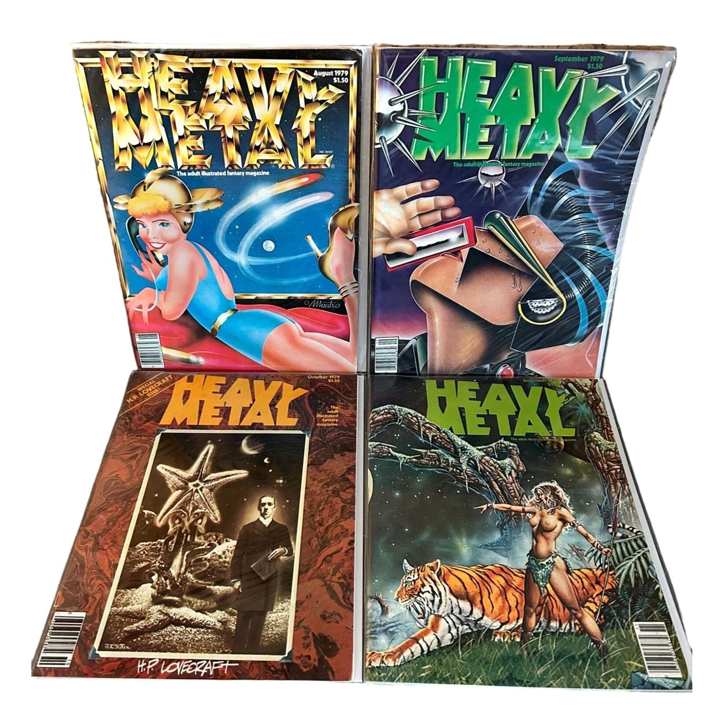 Heavy Metal Magazine - Full Run Apr. 1977 - July 1981 #1-52 Ex. Cond. Boarded