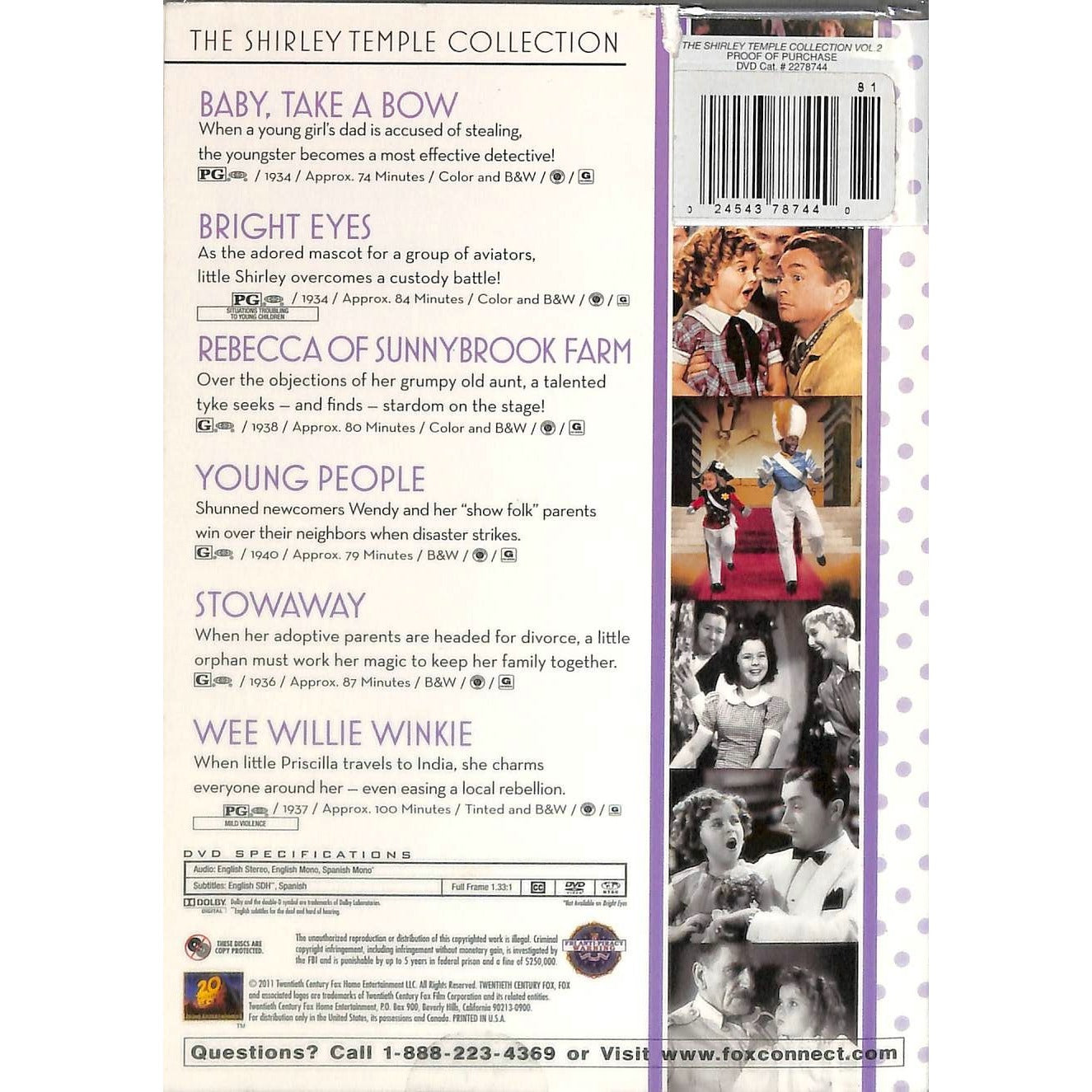The Shirley Temple Collection: Volume Two Brand New Sealed DVD