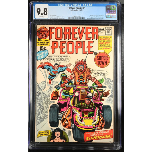 Forever People #1 (1971) CGC 9.8 White Pages HIGHEST GRADED!!! 1st App. Darkseid