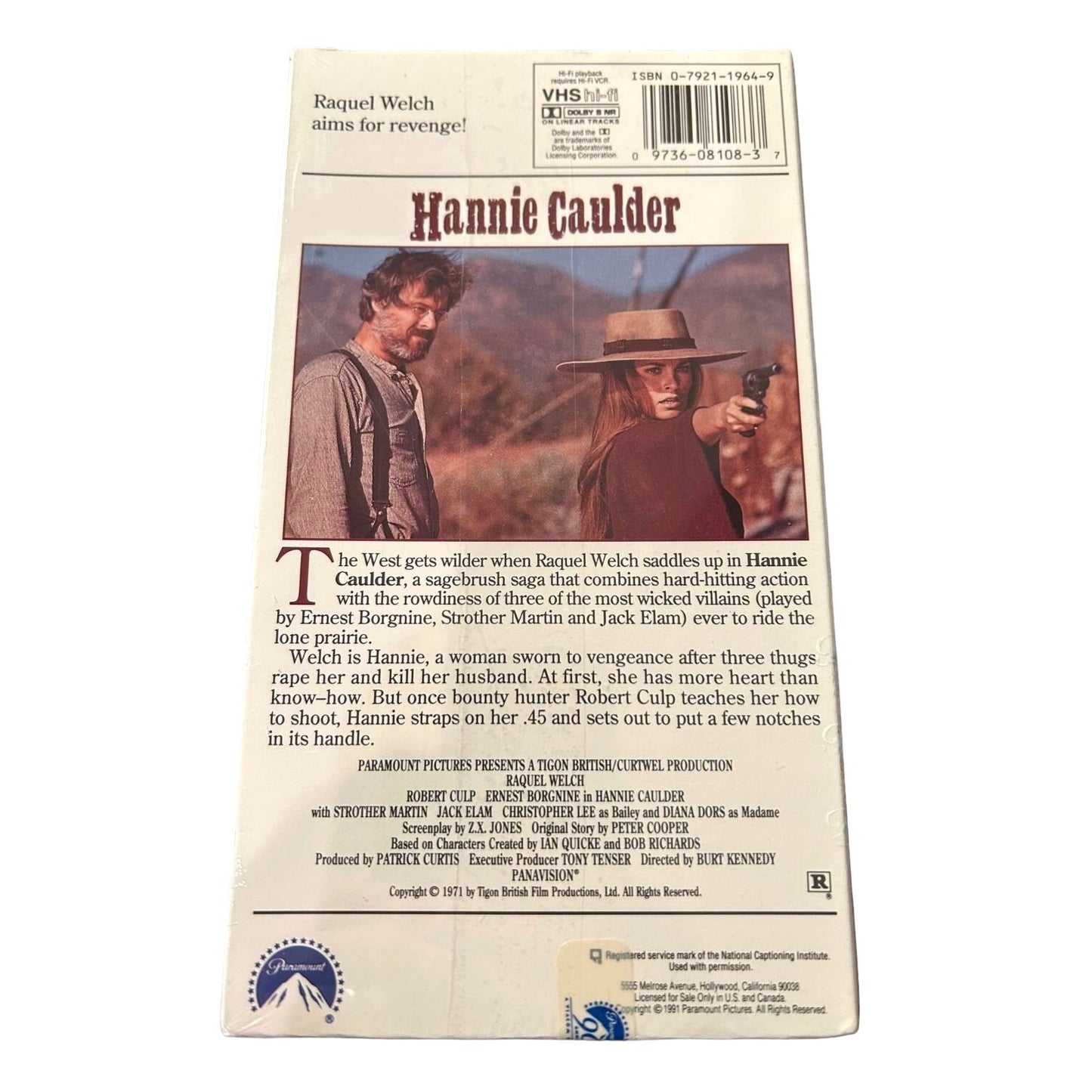 Hannie Caulder (1971) SEALED VHS TAPE 1991 release w/ watermarks Raquel Welch