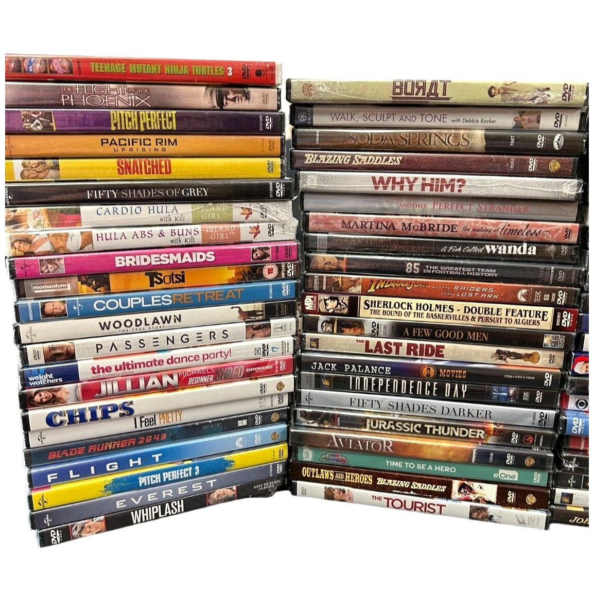 BULK LOT 105 Brand New Sealed DVDs Movies, TV, Documentaries Multi-Genre SG2-6
