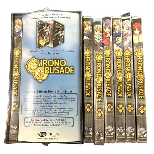 Chrono Crusade (2003) Volume 1-7 - Complete Art Box Set - BRAND NEW Anime DVD