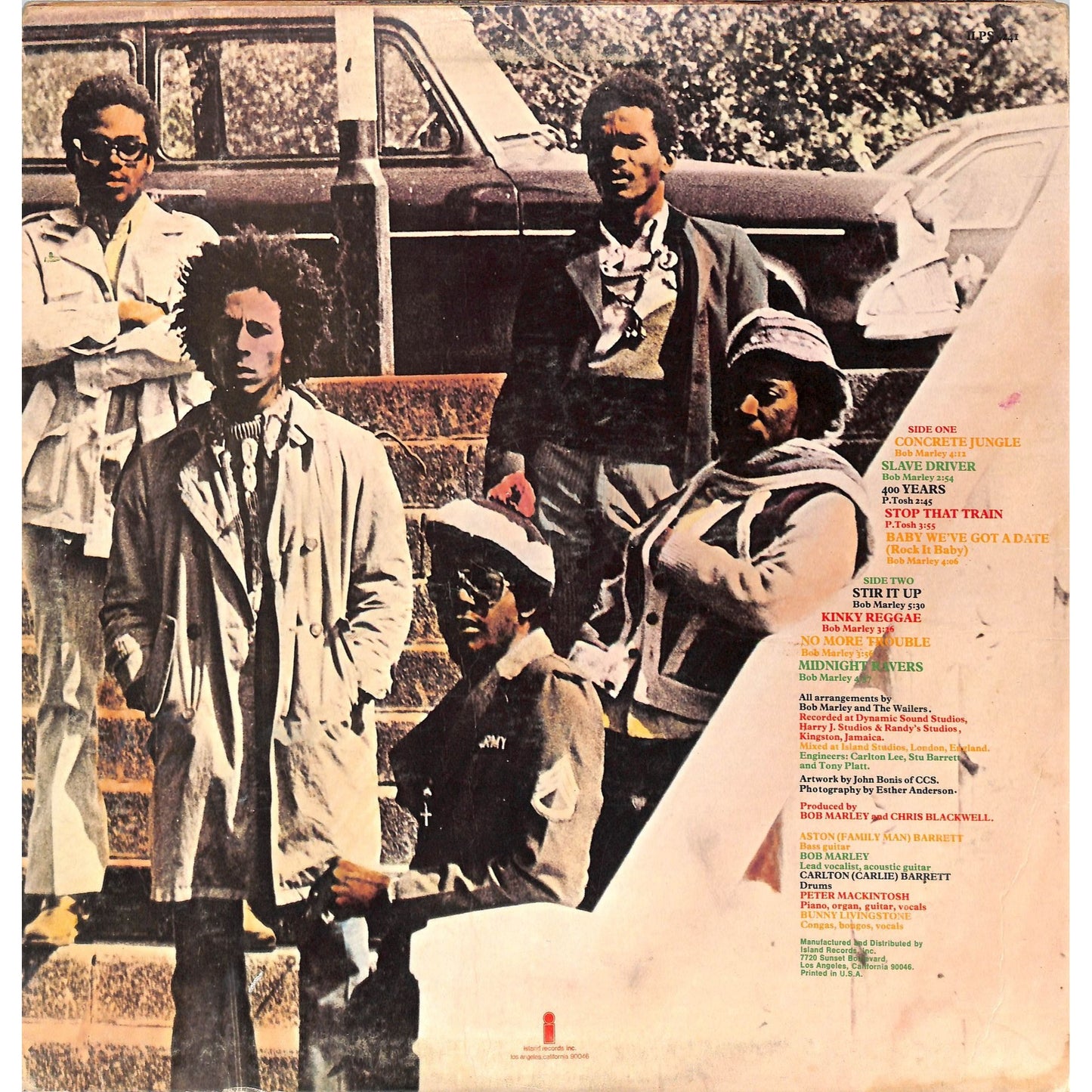 Bob Marley & The Wailers - Catch A Fire Vinyl Record ILPS 9241