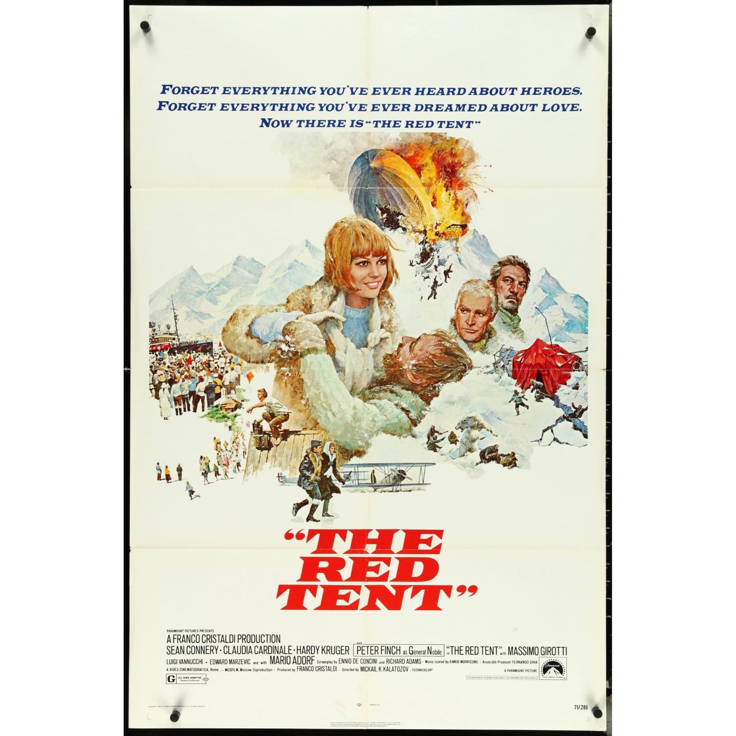 The Red Tent (1969) Orig. Movie Poster 27x41 Folded Sean Connery EM1A57