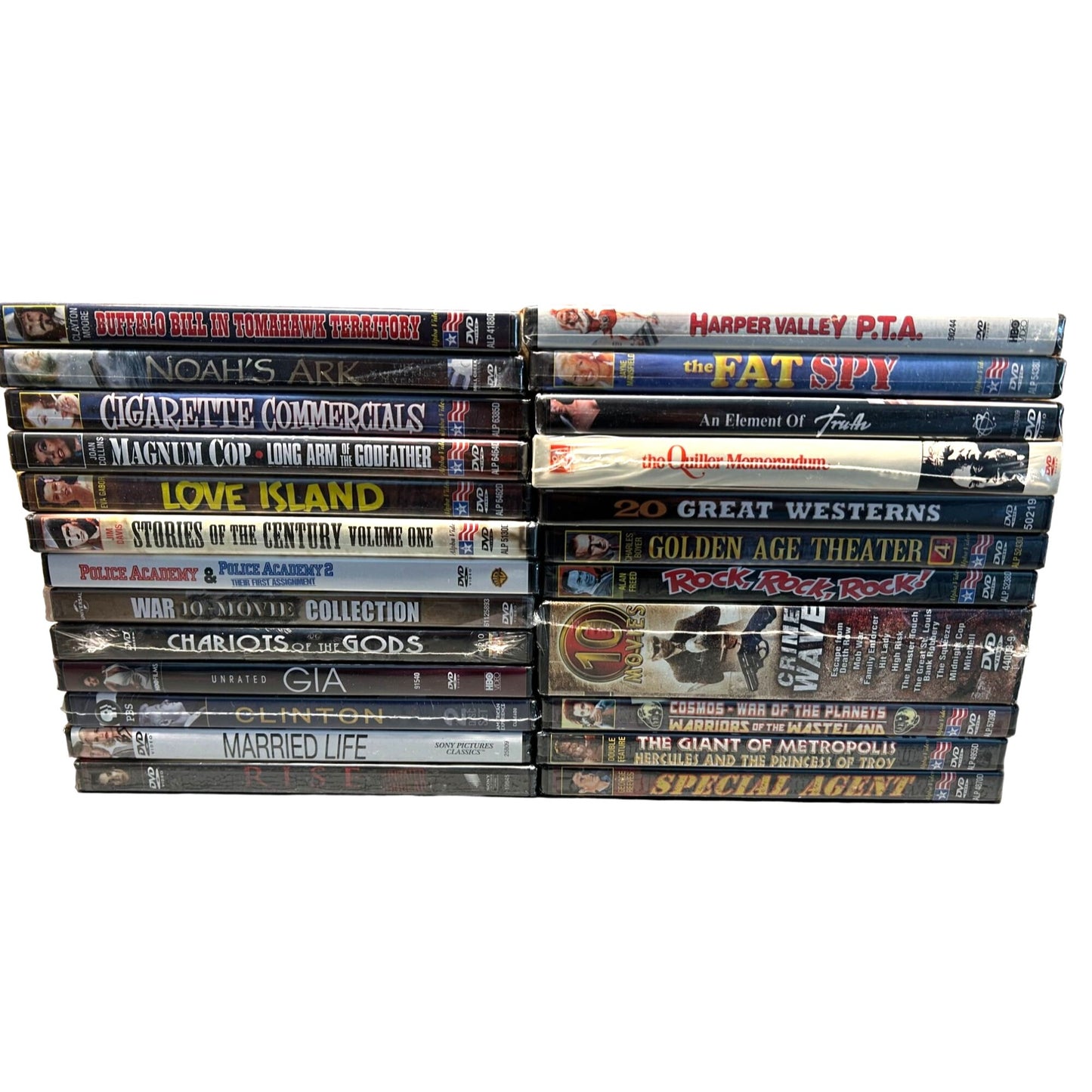 BULK LOT 66 BRAND NEW SEALED DVDS multiple genres SJ1