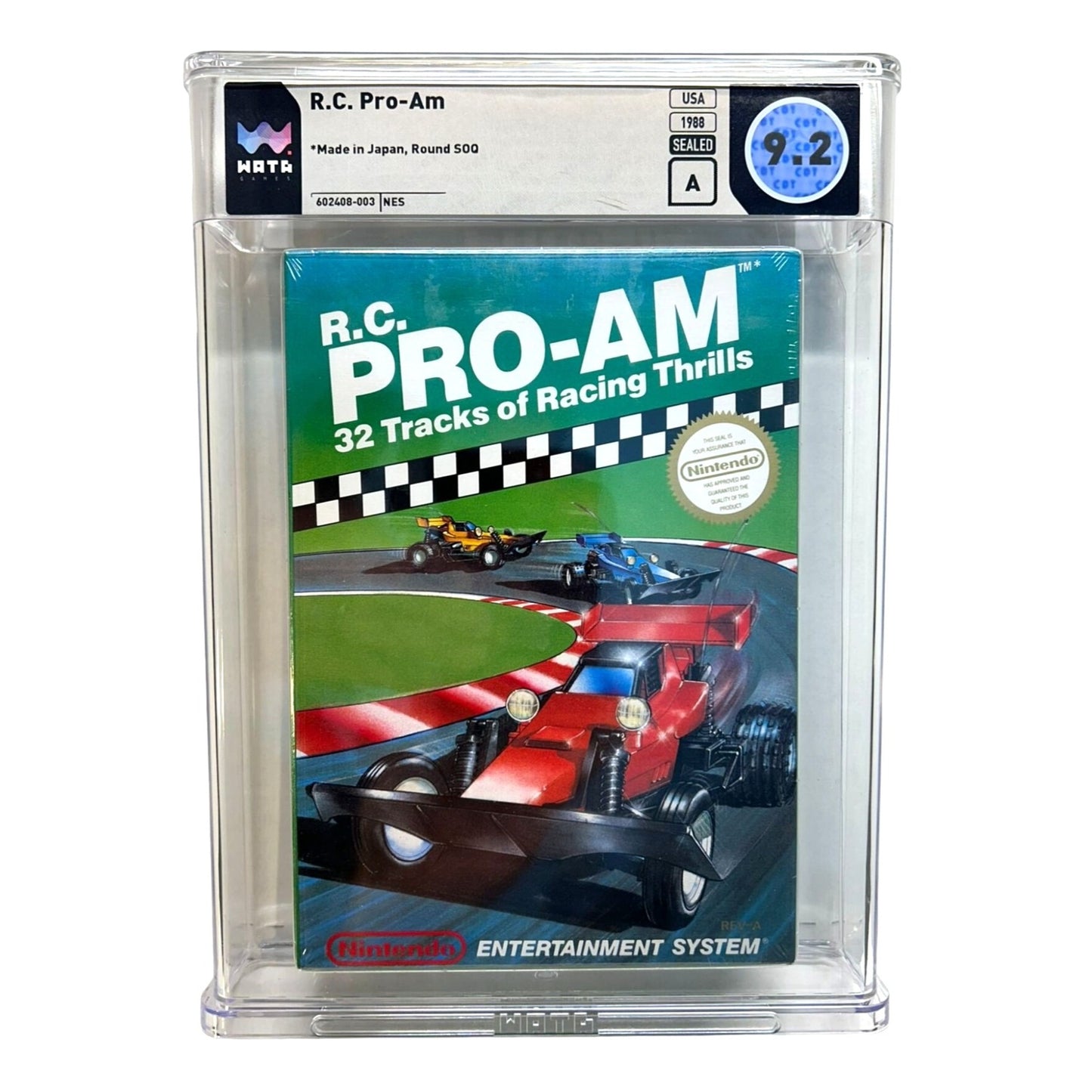 R.C. Pro-AM (1988) Nintendo NES WATA Graded 9.2 Sealed A