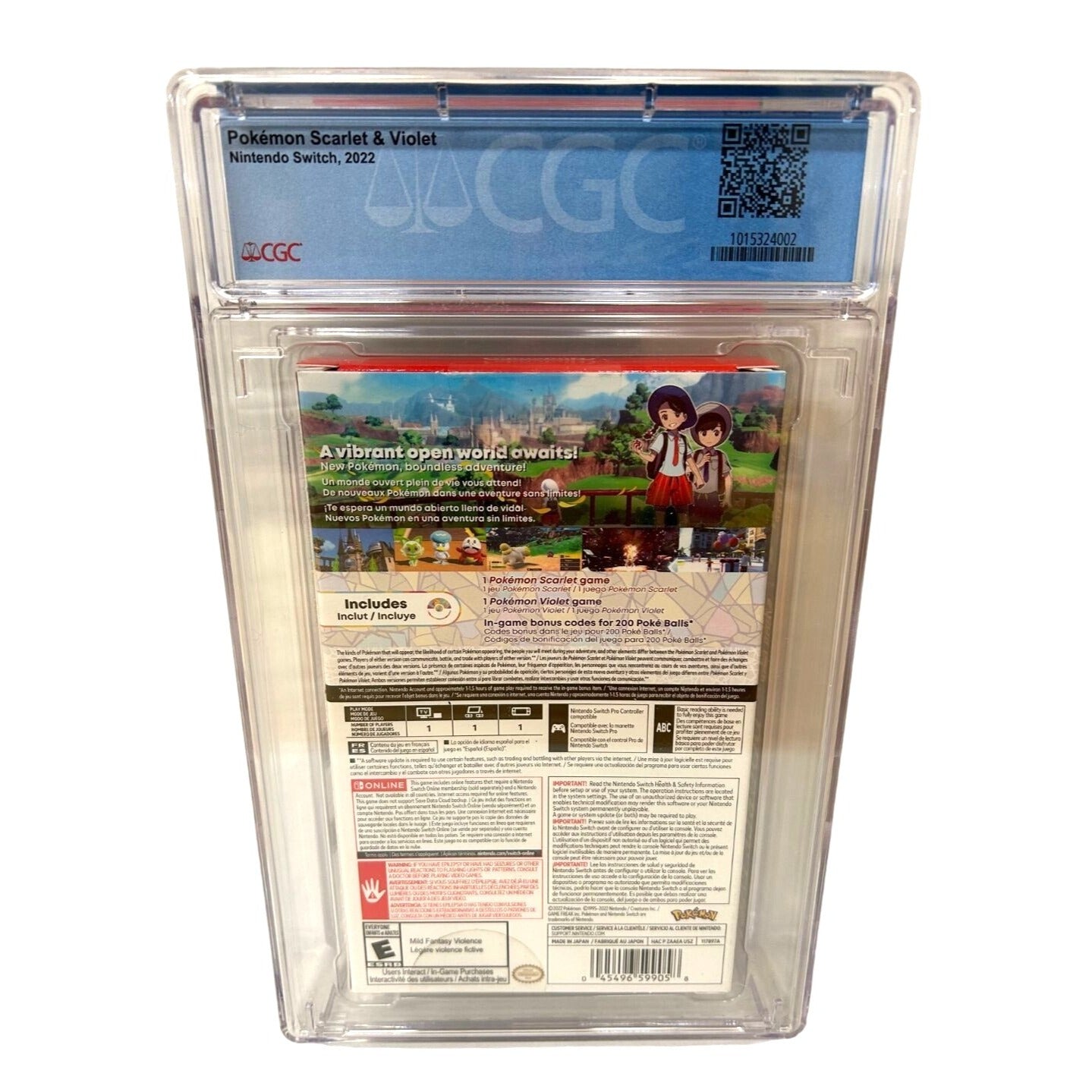 Pokémon Scarlet & Violet Nintendo Switch 2022 CGC Graded 9.8 Sealed A++ Pokemon
