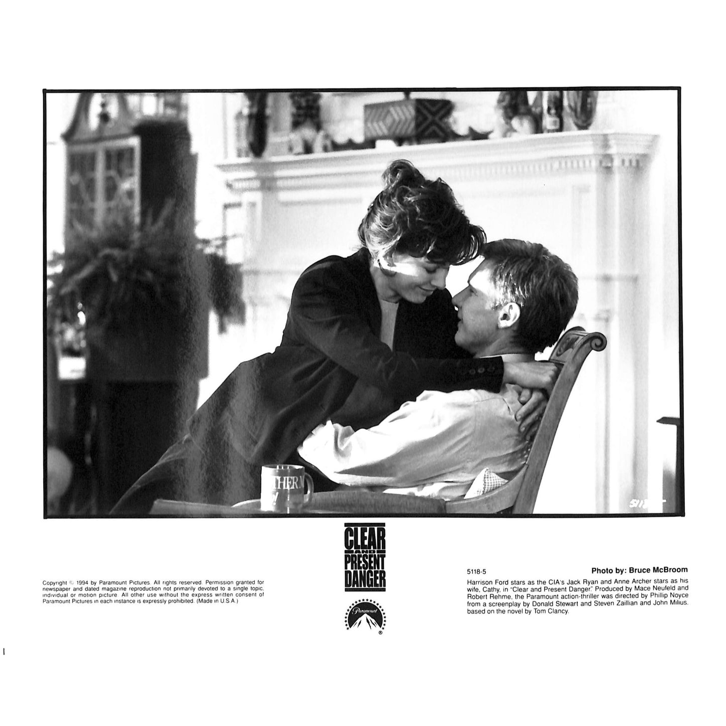 Clear and Present Danger (1994) Movie Still Full Set 8x10