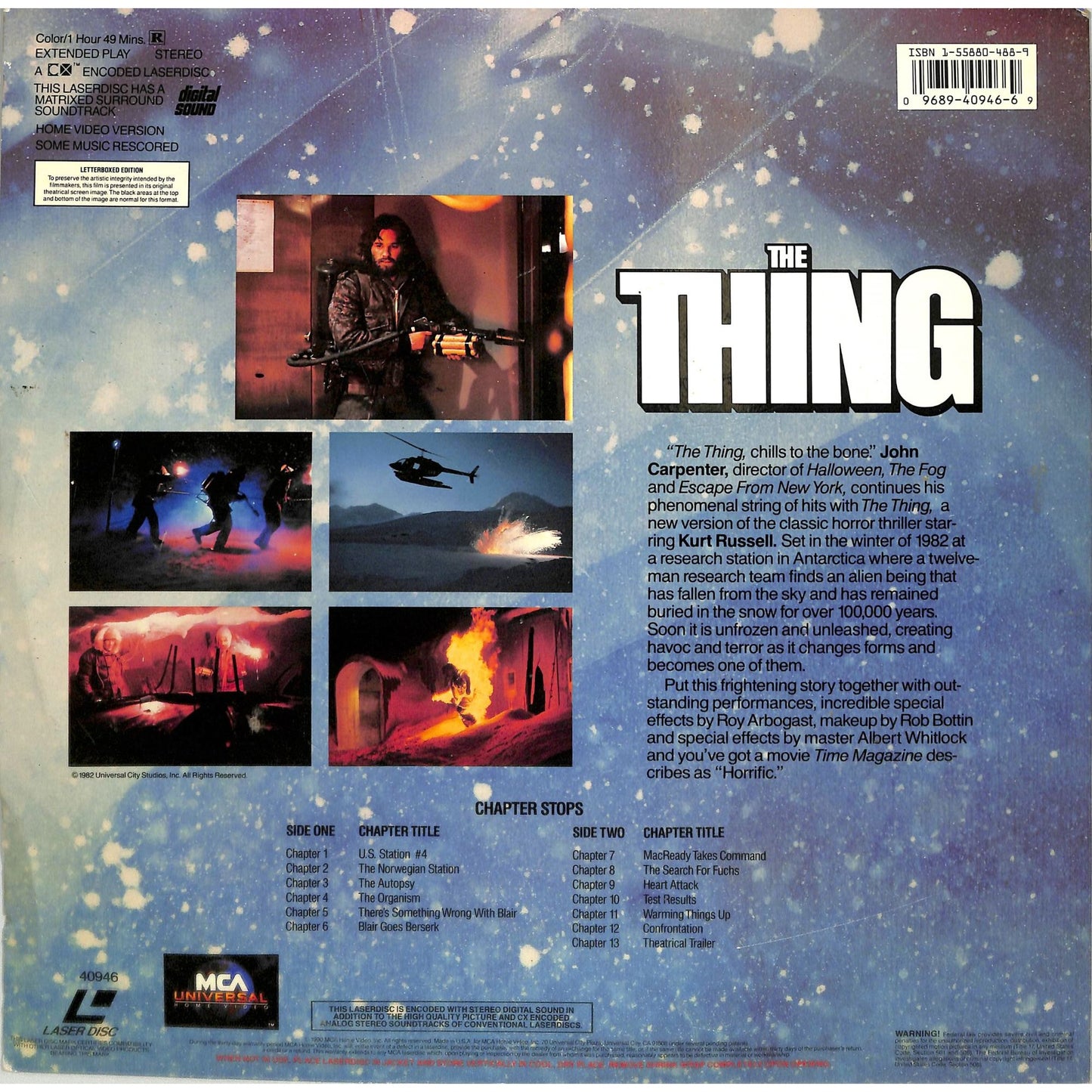The Thing (1982) Laserdisc Video